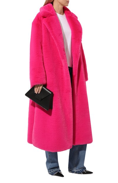 Шуба из экомеха FLASHIN розового цвета по цене 57500 руб., арт. FF24PMF, фото 2 Шуба из экомеха FLASHIN, арт. FF24PMF, фото 2