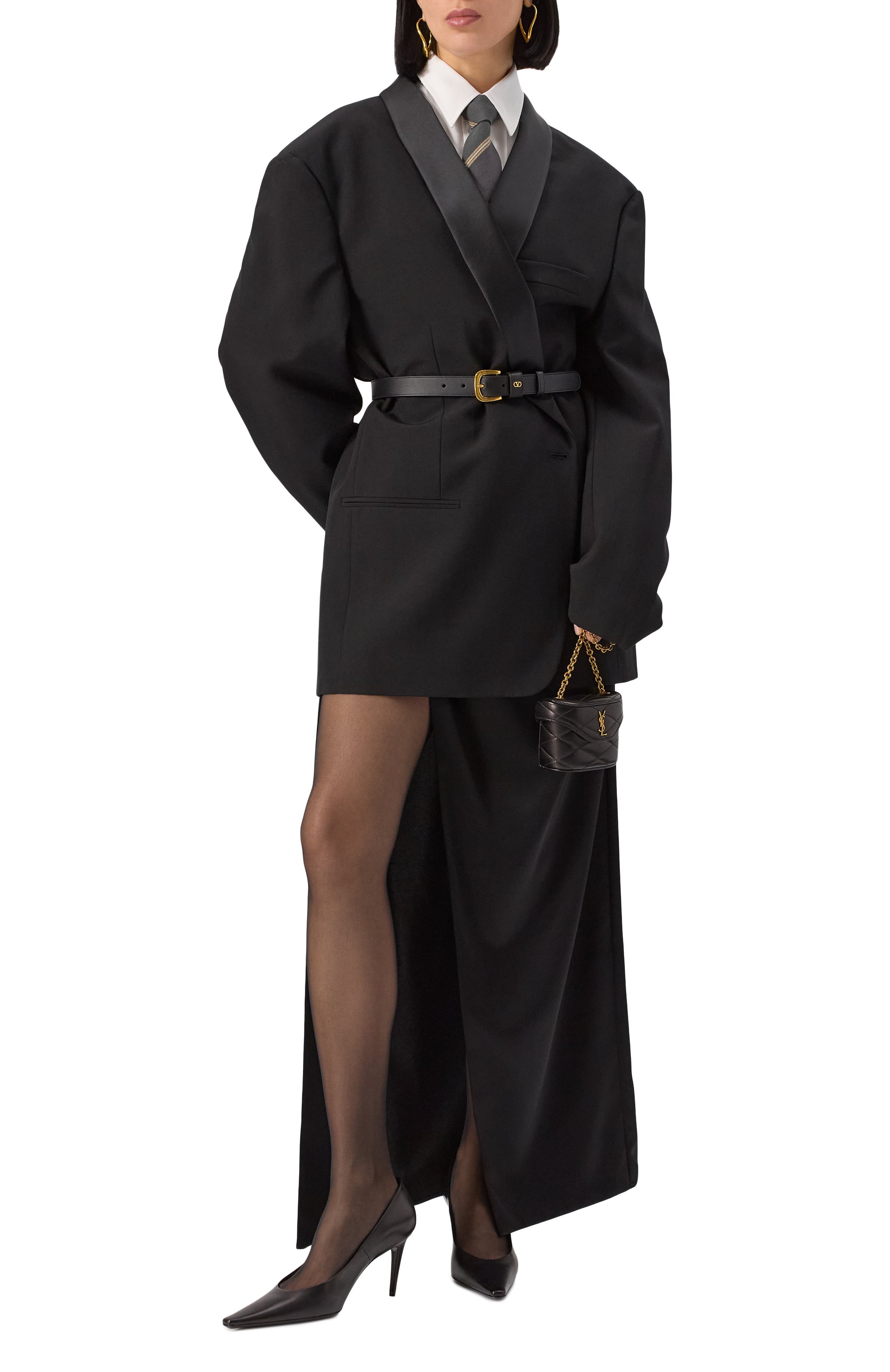 Кожаные туфли doville 75 SAINT LAURENT, арт. 817983/AADF0, фото 2