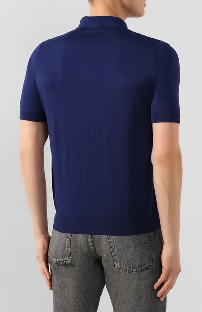 Поло с отделкой из кожи аллигатора ZILLI, арт. MBT-PZ092-CR0C1/MC03/AMIS, фото 4