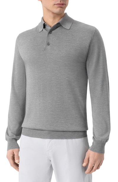 Поло из шелка и кашемира KITON, арт. UMK1279K358, фото 3