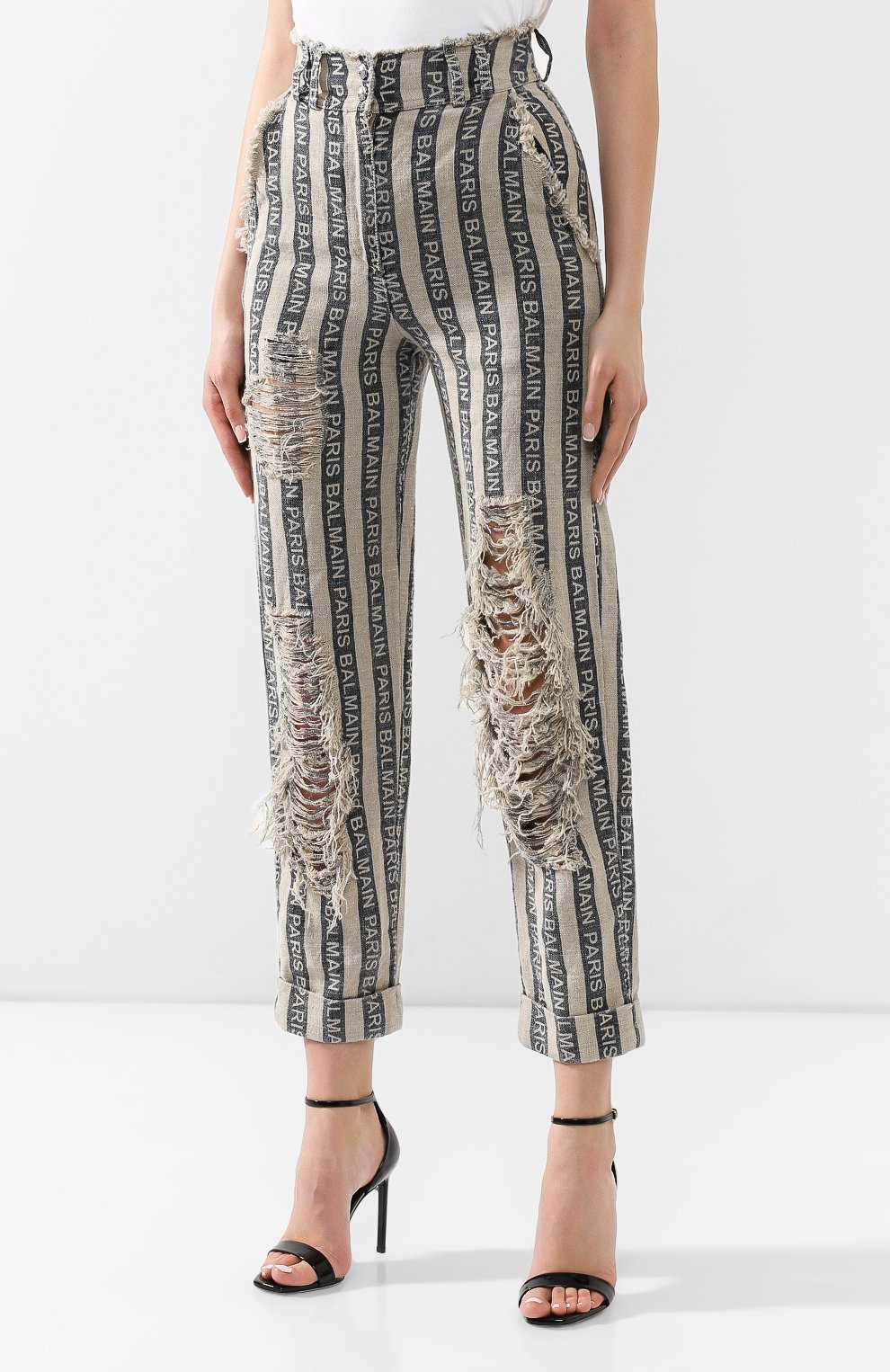 Льняные брюки BALMAIN, арт. RF15288/D020, фото 3