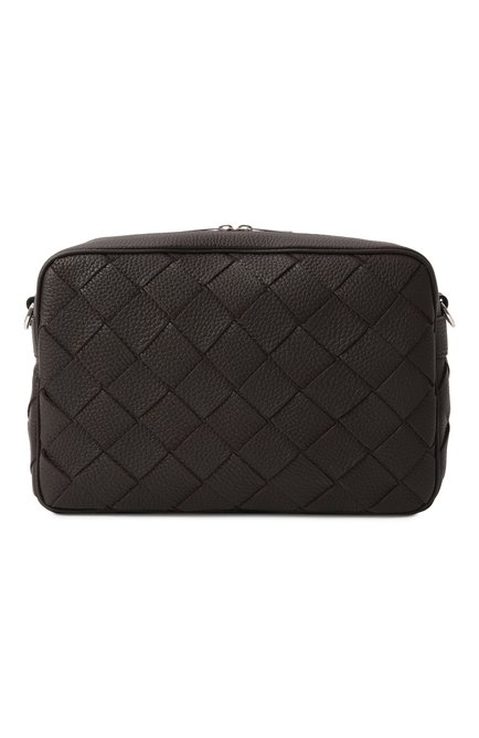 Мужская сумка intrecciato camera medium BOTTEGA VENETA темно-коричневого цвета, арт. 755925/V4G31 | Фото 1 (Драгоценные камни: Проставлено; Материал: Натуральная кожа; Размер: medium; Материал сплава: Проставлено; Ремень/цепочка: На ремешке)