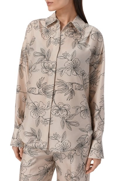 Шелковая рубашка LORENA ANTONIAZZI, арт. P2656CA01A/5214, фото 3