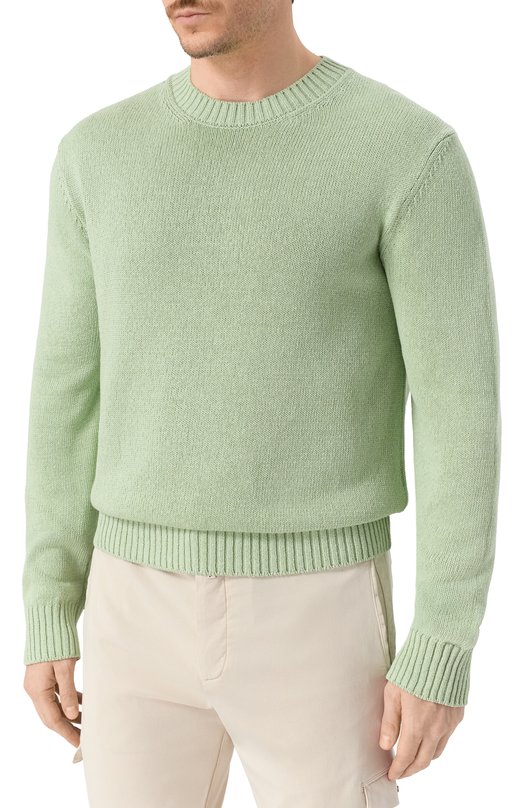 Свитер из шелка и льна MVST 25E/X1P/0/A010/7660 Зелёный  25E/X1P/0/A010/7660 Фото 3