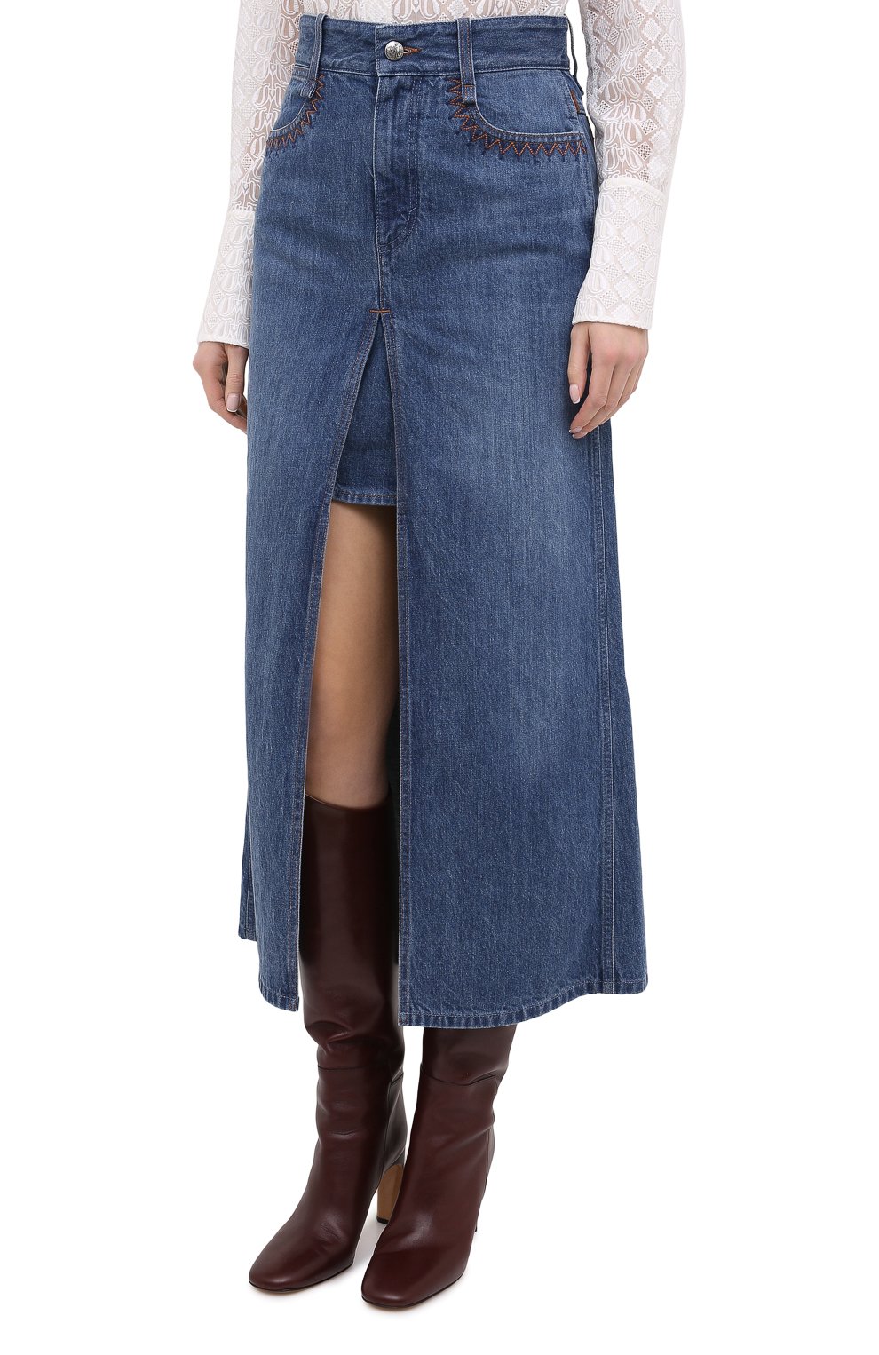 Джинсовая юбка CHLOÉ, арт. CHC20WDJ02154, фото 3