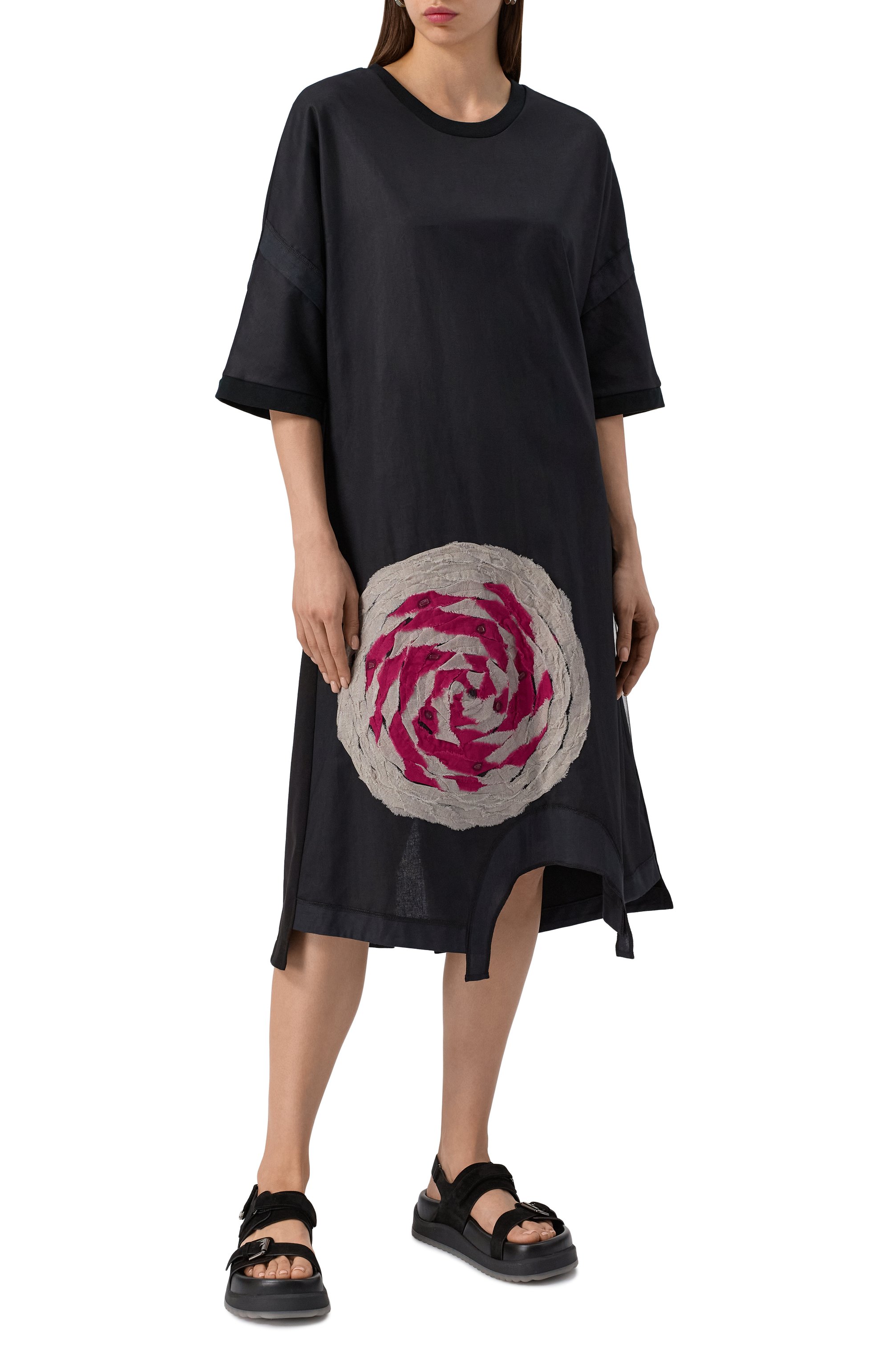 Платье из хлопка и льна MIDGARD PARIS, арт. DS35LN-OS-BK, фото 2