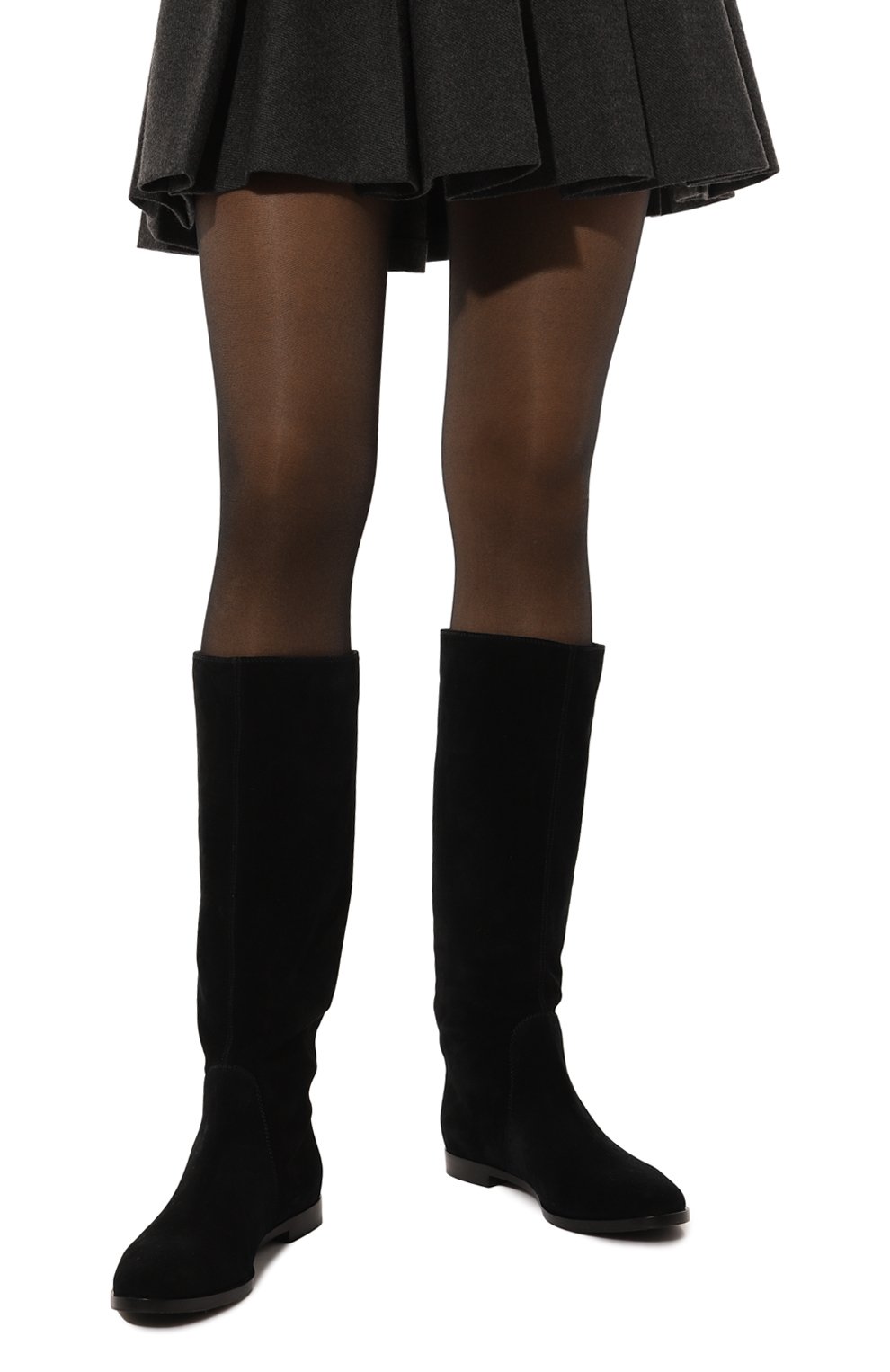 Замшевые сапоги SERGIO ROSSI черного цвета по цене 93300 руб., арт. A59670/MCRM13, фото 3 Замшевые сапоги SERGIO ROSSI, арт. A59670/MCRM13, фото 3