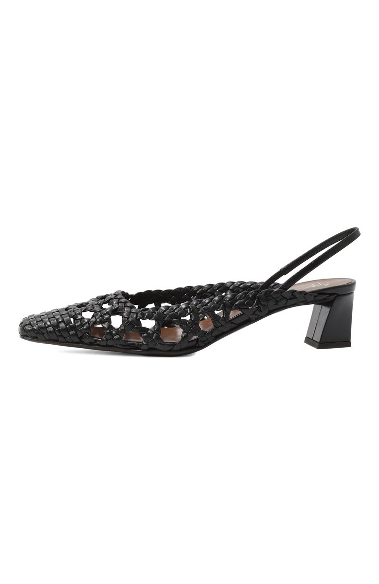 Женские кожаные туфли brendha cage 90 GIUSEPPE ZANOTTI DESIGN черного цвета, арт. E550003 | Фото 4 (Каблук высота: Высокий; Материал внутренний: Натуральная кожа; Материал внешний: Натуральная кожа; Подошва: Плоская; Каблук тип: Устойчивый; Женское Кросс-КТ: Слингбэки; Автоматизация состава: Проставлено; Автоматизация ТО: Проставлено)