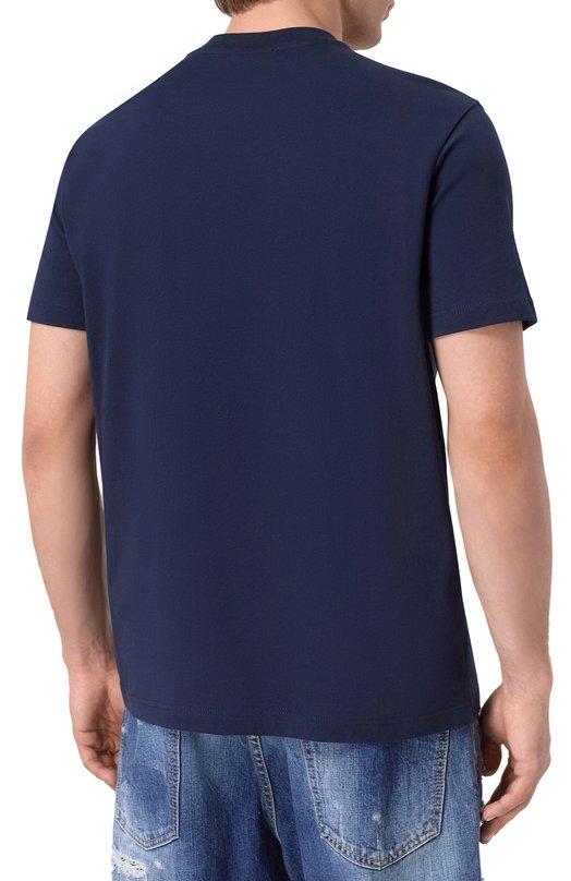 Хлопковая футболка Iceberg F010/6325 Синий  F010/6325 Фото 4