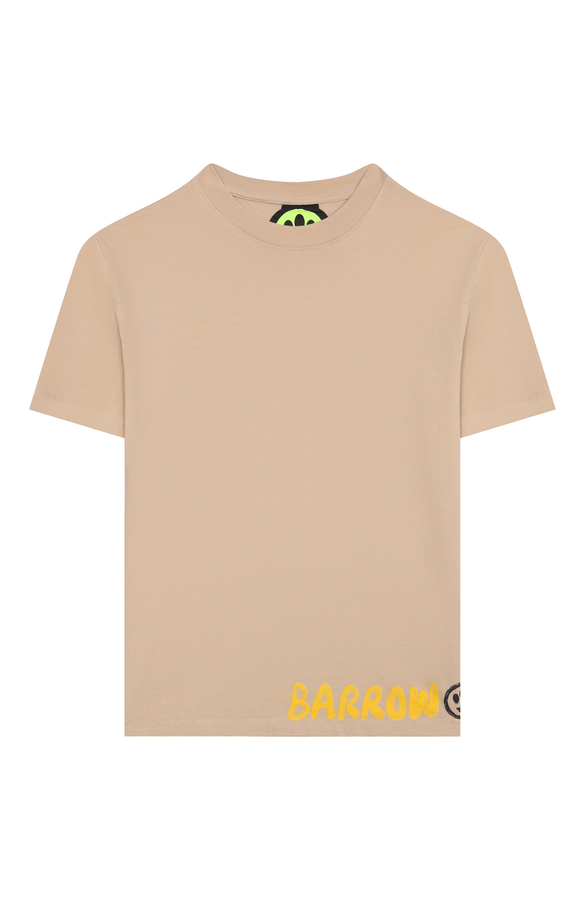 Хлопковая футболка BARROW бежевого цвета по цене 9945 руб., арт. S5BKJUTH052, фото 1 Хлопковая футболка BARROW, арт. S5BKJUTH052, фото 1