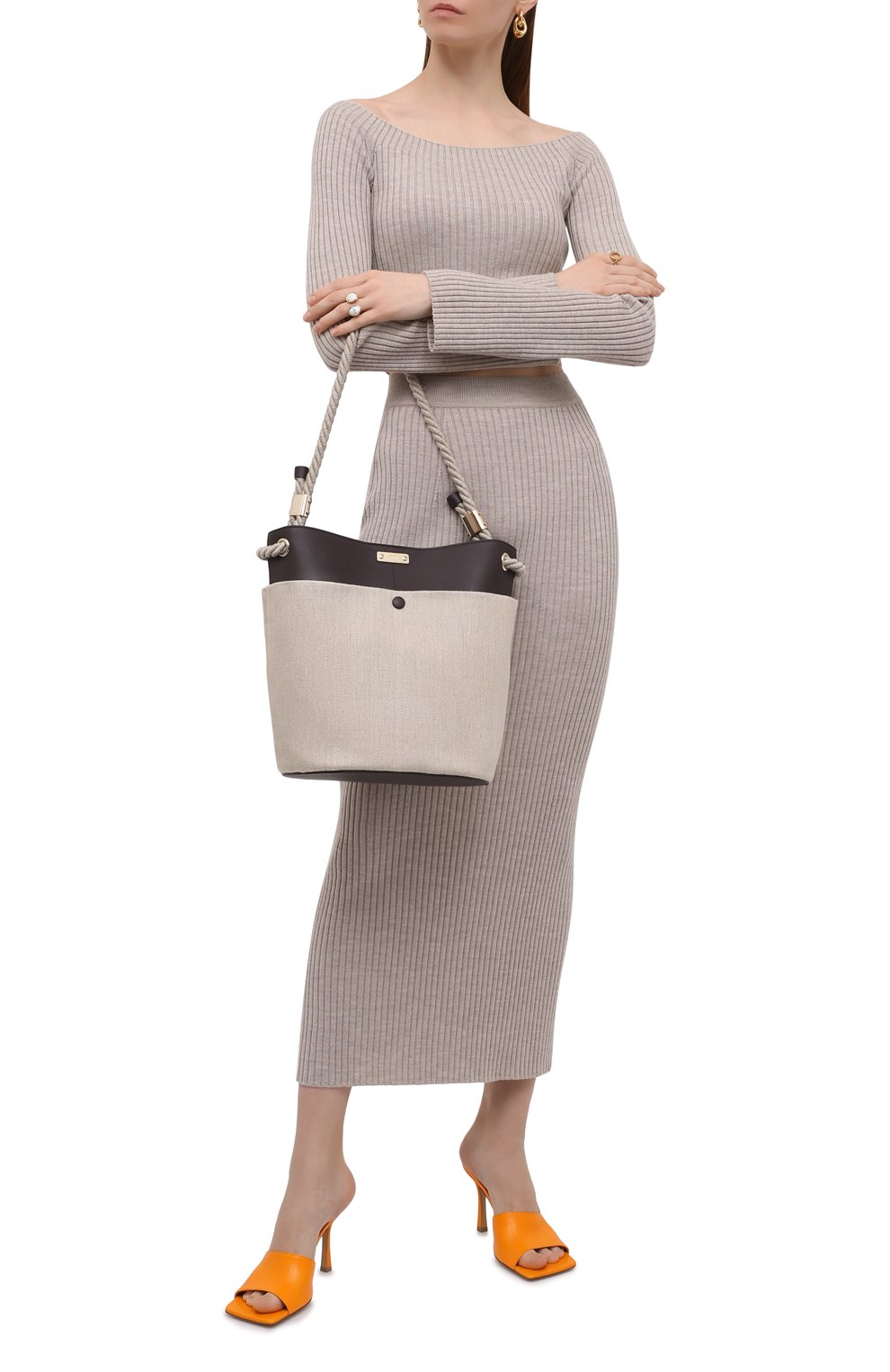 Сумка CHLOÉ кремового цвета по цене 205500 руб., арт. CHC22SS483G11, фото 3 Сумка CHLOÉ, арт. CHC22SS483G11, фото 3