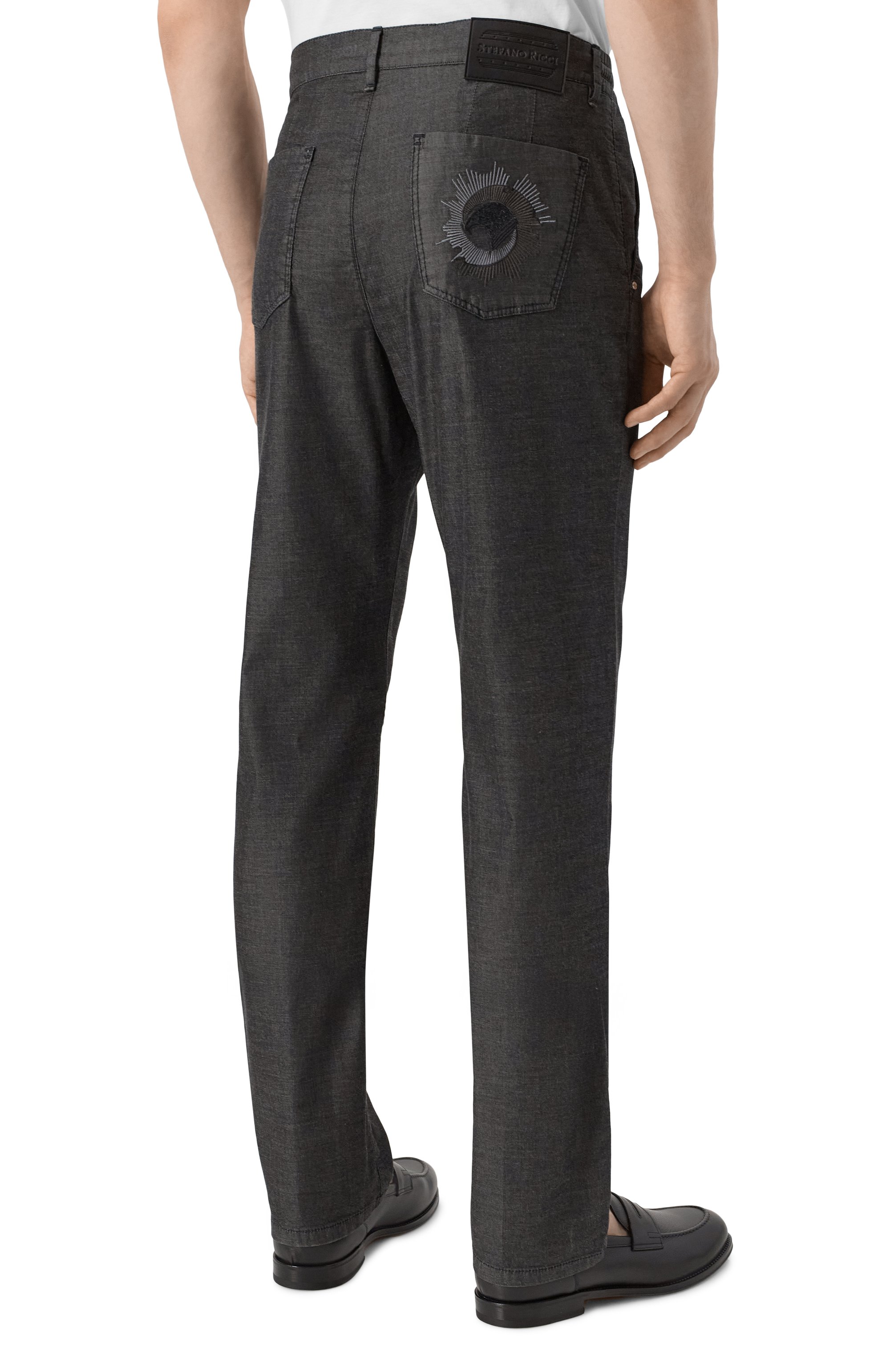 Брюки STEFANO RICCI темно-серого цвета по цене 130000 руб., арт. M8T51B1111/TS0BK, фото 4 Брюки STEFANO RICCI, арт. M8T51B1111/TS0BK, фото 4