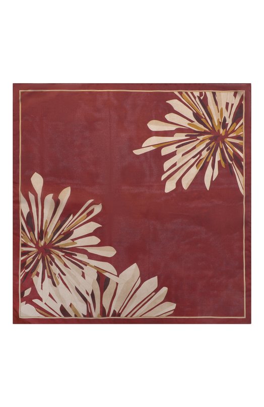 Шелковый платок Brunello Cucinelli MF0U0025 Бордовый  MF0U0025 Фото 4