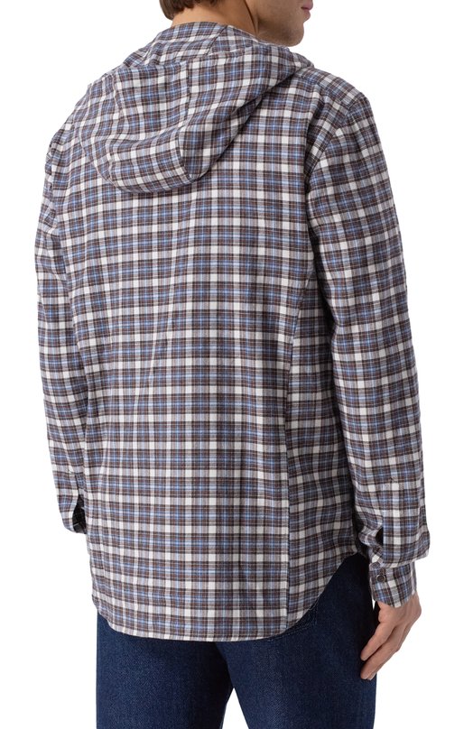 Хлопковая рубашка Kiton UMCMARH0825907 Коричневый  UMCMARH0825907 Фото 4