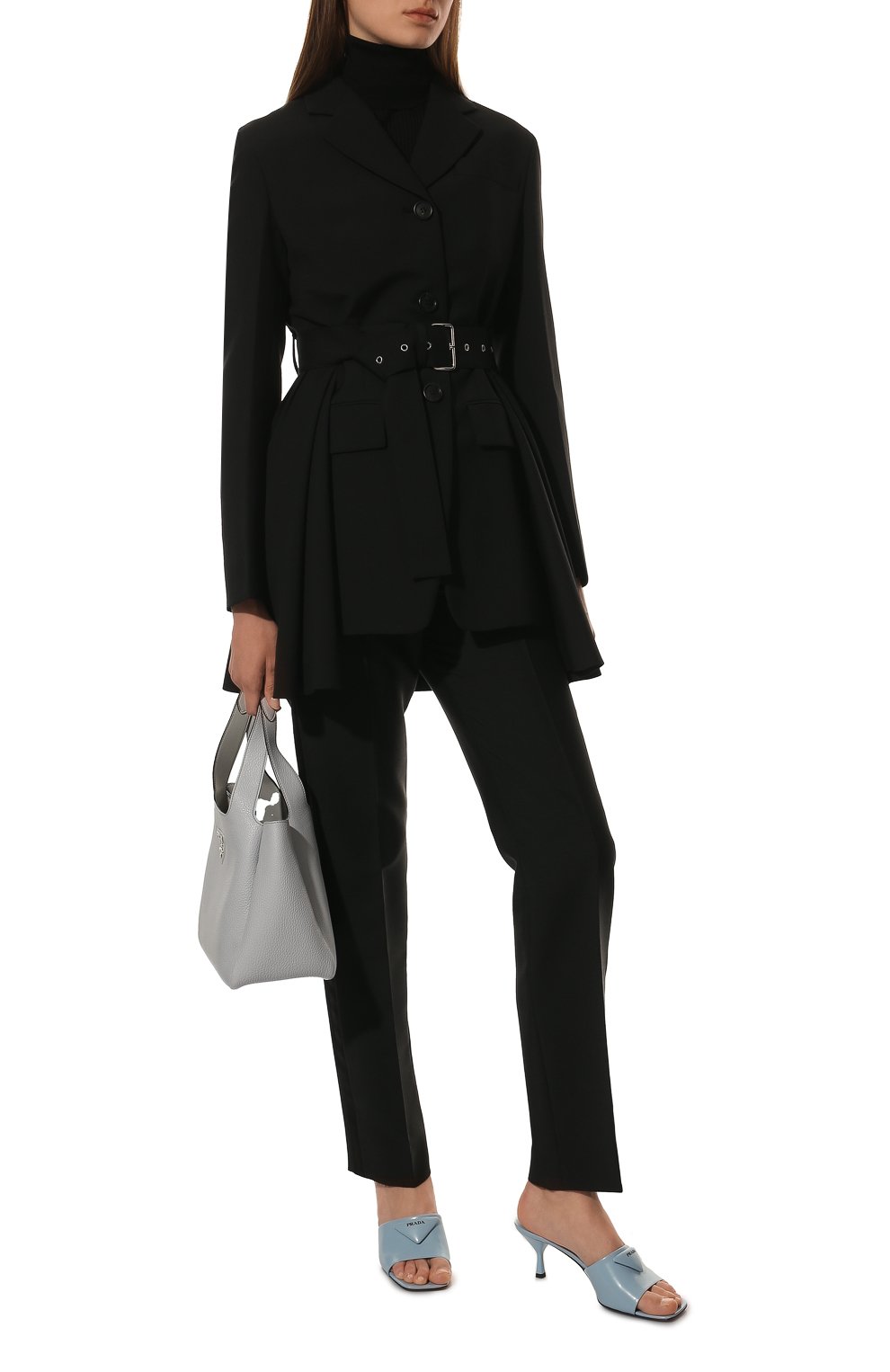 Кожаные мюли PRADA, арт. 1XX590-055-F0076-065, фото 2