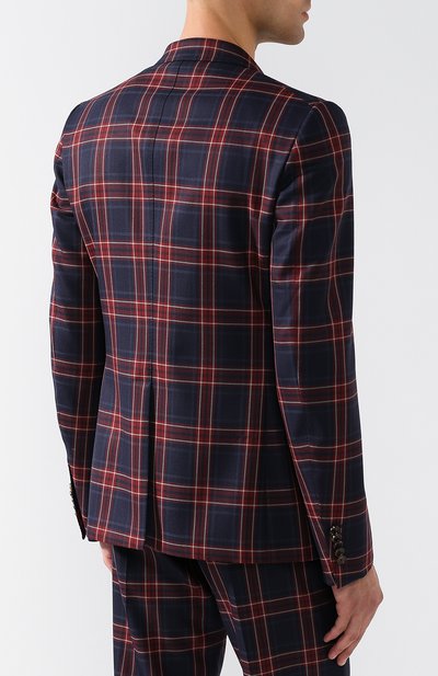 Шерстяной костюм в клетку с двубортным пиджаком GUCCI, арт. 473208/Z544D, фото 3