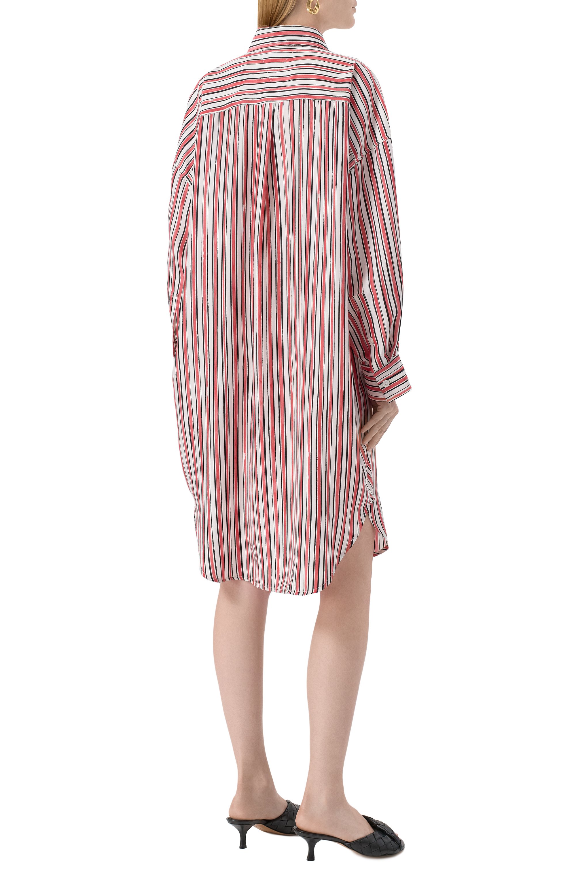 Шелковое платье BOTTEGA VENETA красного цвета по цене 251500 руб., арт. 816059/V50D1, фото 4 Шелковое платье BOTTEGA VENETA, арт. 816059/V50D1, фото 4