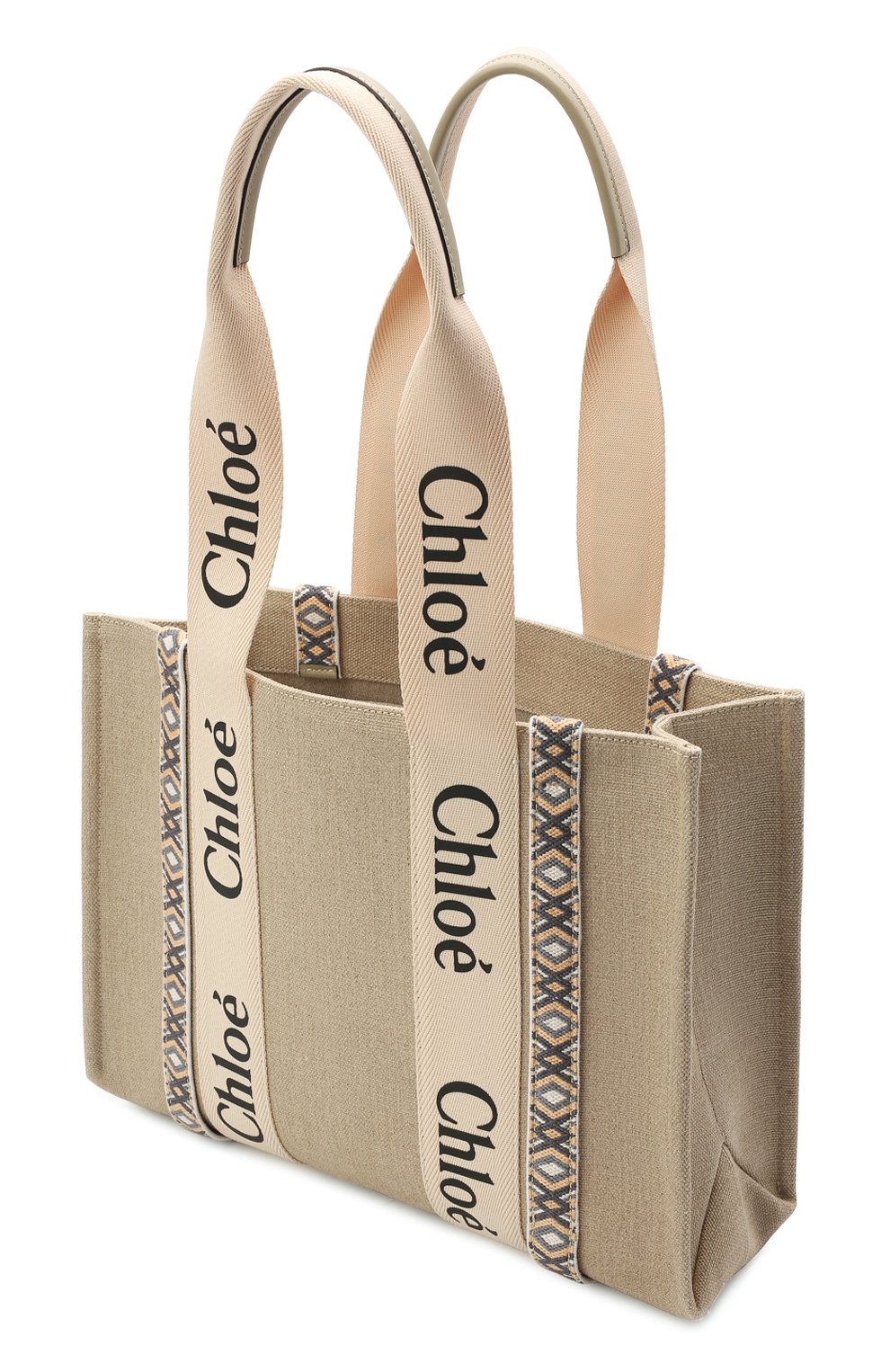 Сумка-тоут woody small CHLOÉ светло-зеленого цвета по цене 115500 руб., арт. CHC22SS383G42, фото 5 Сумка-тоут woody small CHLOÉ, арт. CHC22SS383G42, фото 5