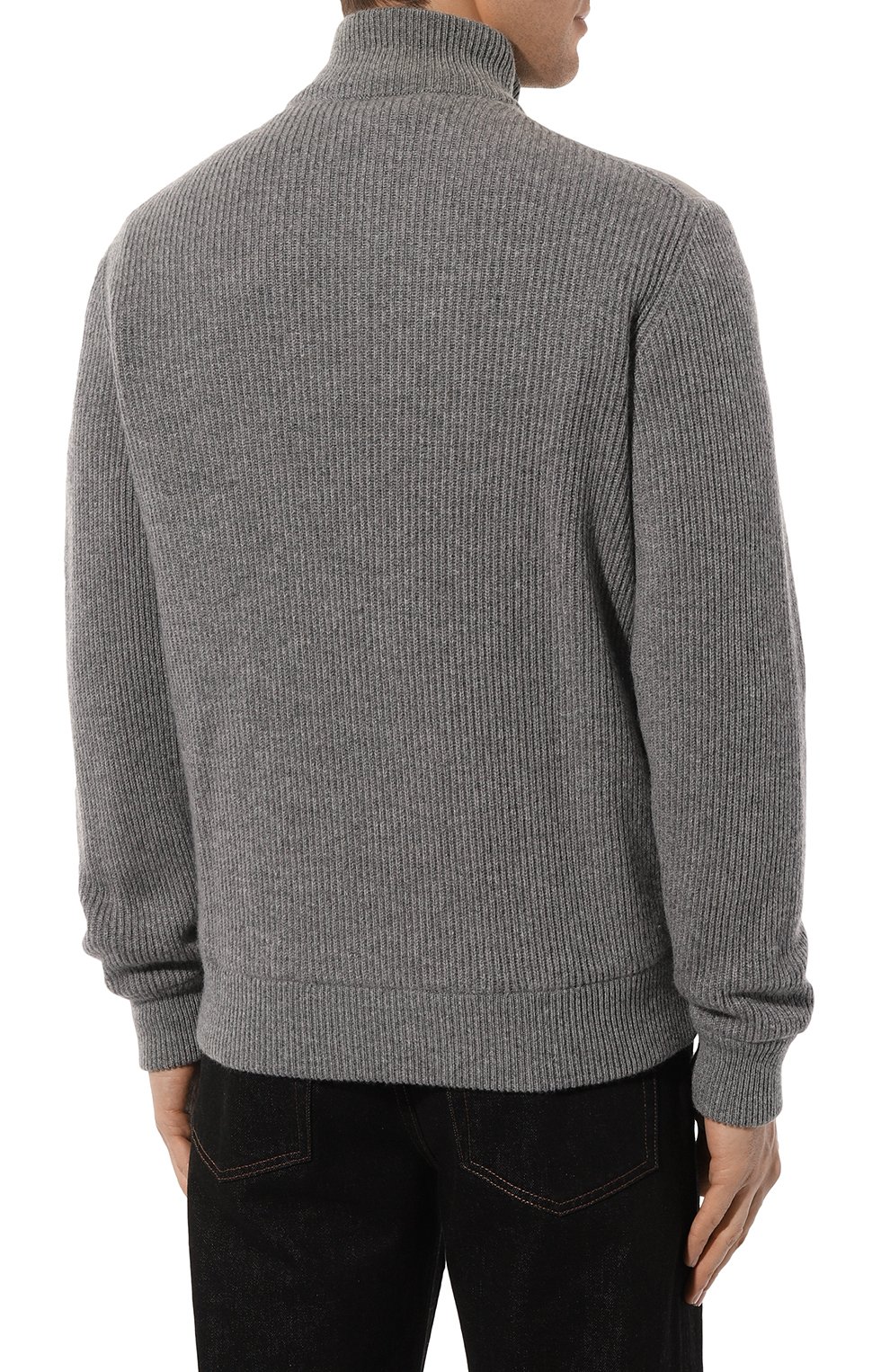 Комбинированный кардиган BRUNELLO CUCINELLI серого цвета по цене 673500 руб., арт. M0PCL1955, фото 4 Комбинированный кардиган BRUNELLO CUCINELLI, арт. M0PCL1955, фото 4