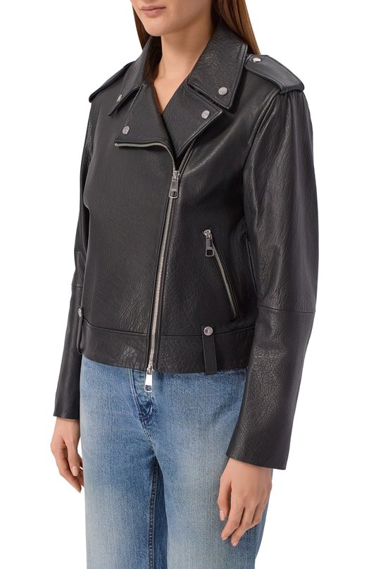 Кожаная куртка BOSS Orange 50541769 Чёрный  50541769 Фото 3