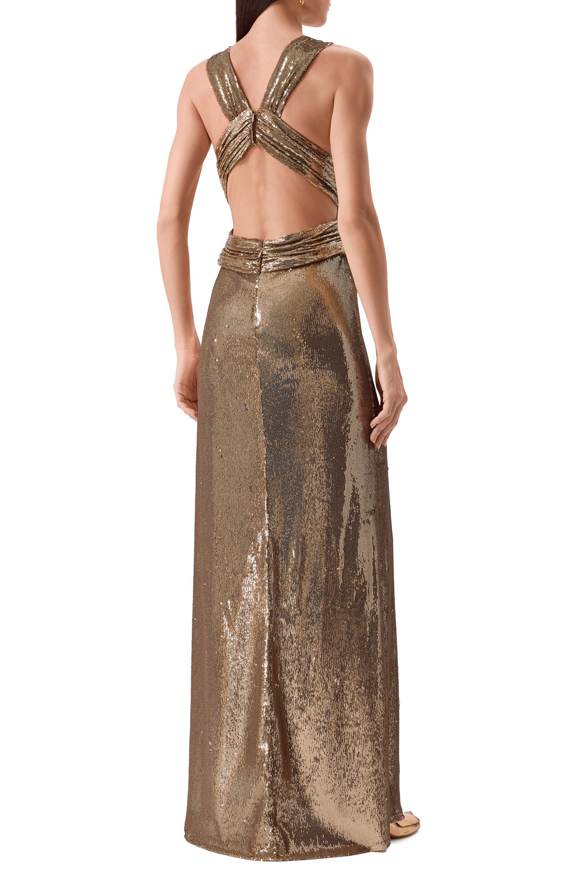 Платье с отделкой пайетками ZUHAIR MURAD, арт. RDR25043/EMSE010, фото 4