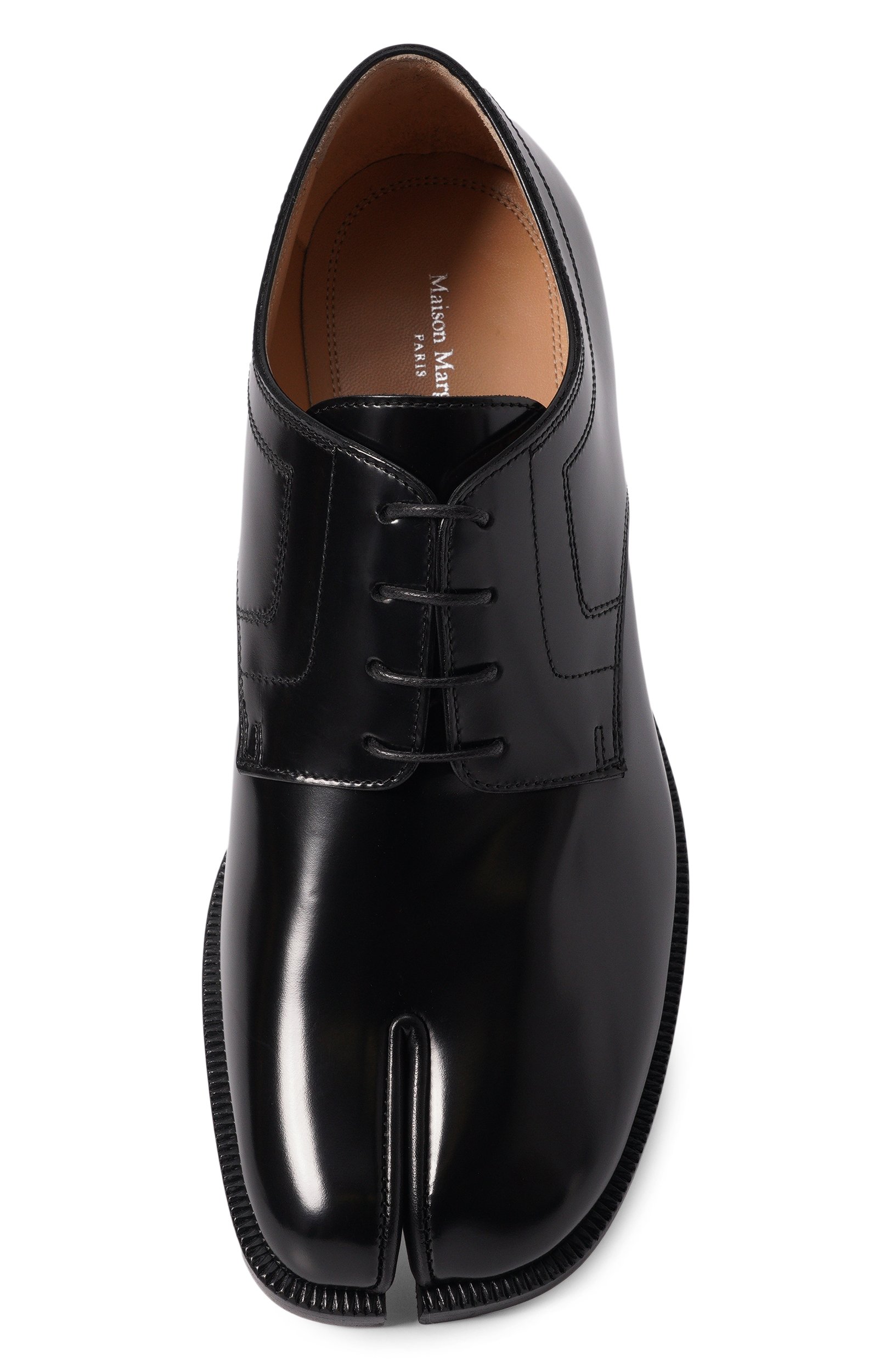 Кожаные дерби tabi MAISON MARGIELA черного цвета по цене 137000 руб., арт. S34WQ0021/PS679_001, фото 6 Кожаные дерби tabi MAISON MARGIELA, арт. S34WQ0021/PS679_001, фото 6