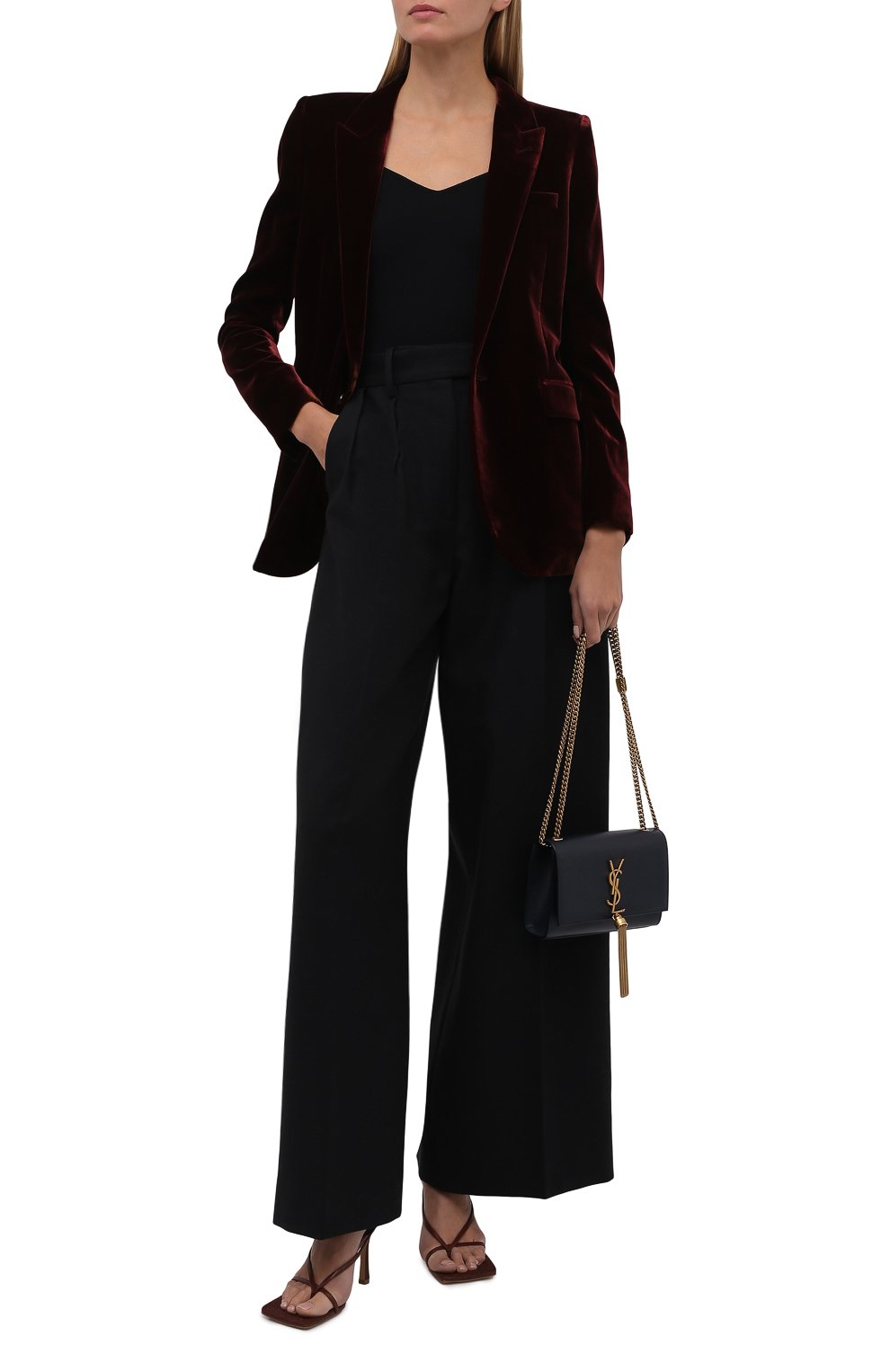 Бархатный жакет SAINT LAURENT, арт. 517740/Y525R, фото 2