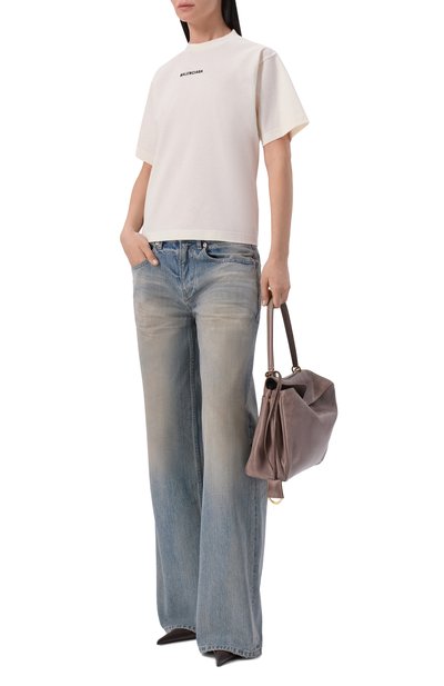 Женская хлопковая футболка BALENCIAGA, арт. 850990/TTVJ1