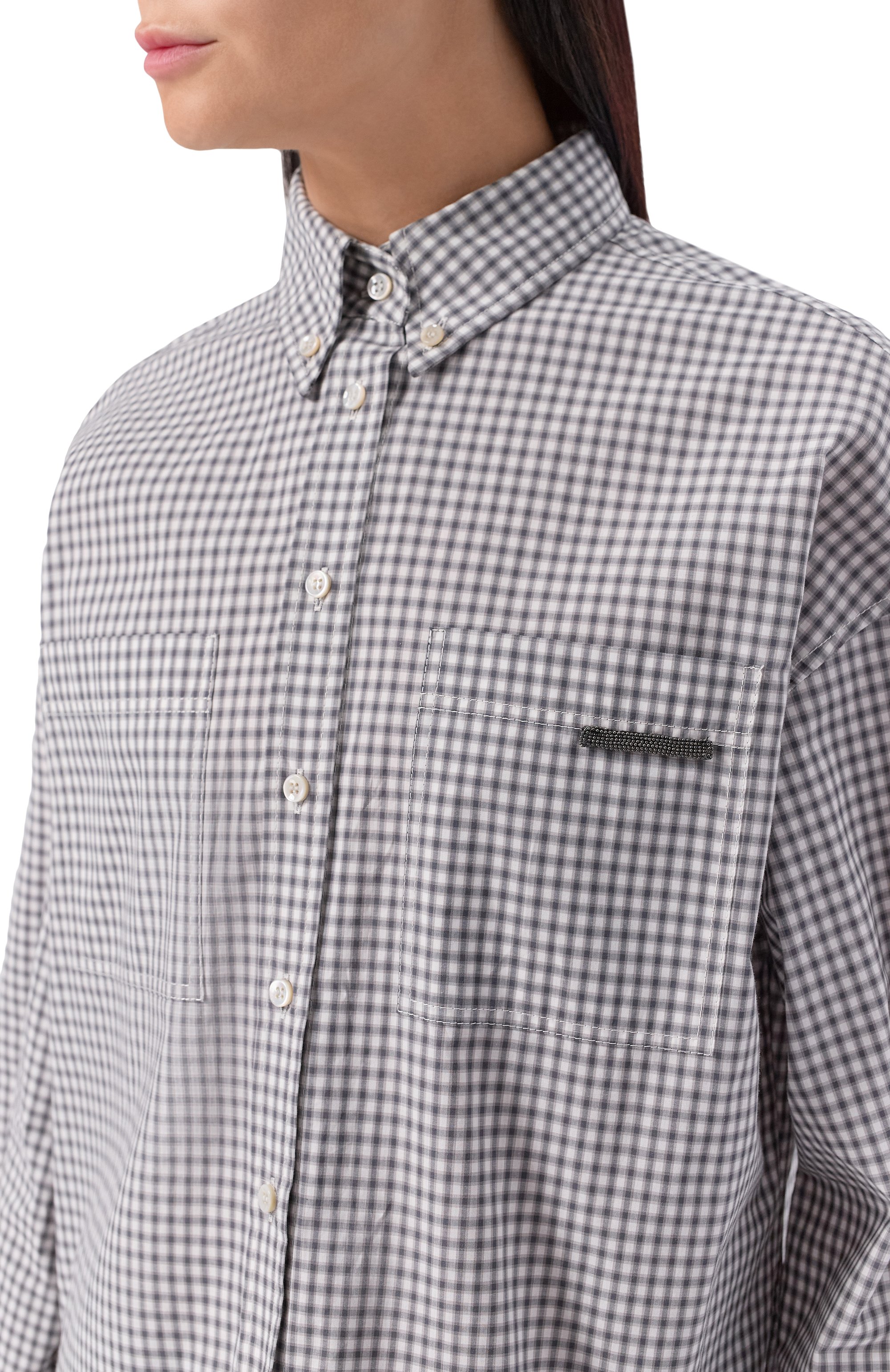 Хлопковая рубашка BRUNELLO CUCINELLI, арт. MP793NB206, фото 5