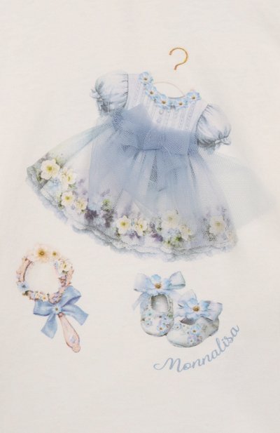 Хлопковый лонгслив MONNALISA, арт. 39F611, фото 3