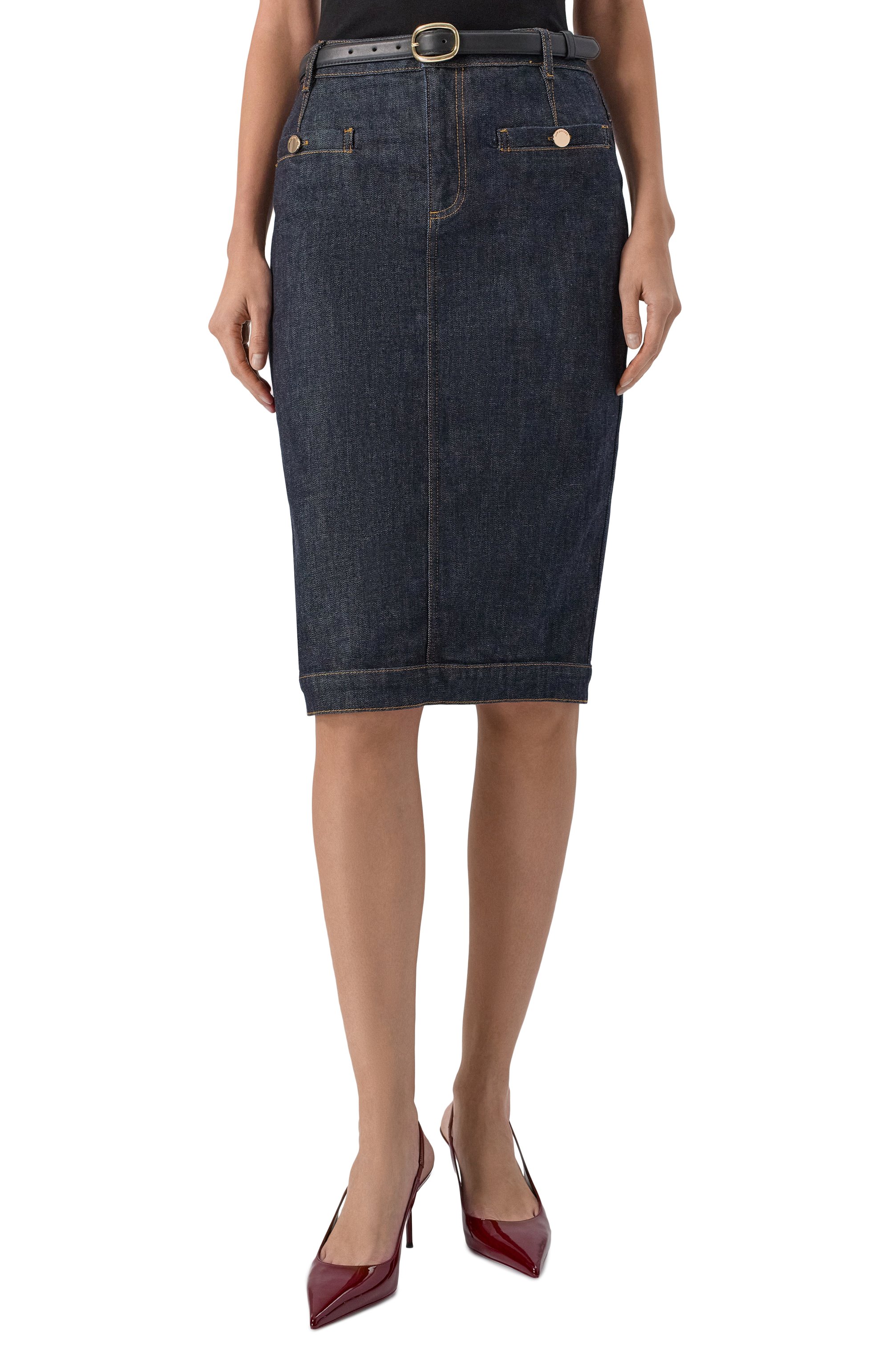 Джинсовая юбка SELF-PORTRAIT, арт. PF25808MSKBL, фото 3