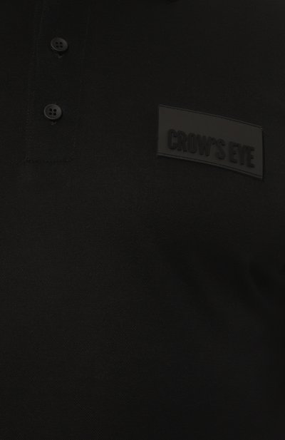 Хлопковое поло CROW’S EYE черного цвета по цене 25500 руб., арт. LE 64, фото 5 Хлопковое поло CROW’S EYE, арт. LE 64, фото 5