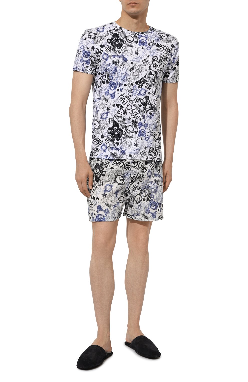 Хлопковая футболка MOSCHINO разноцветного цвета по цене 10550 руб., арт. A0708/4412, фото 2 Хлопковая футболка MOSCHINO, арт. A0708/4412, фото 2