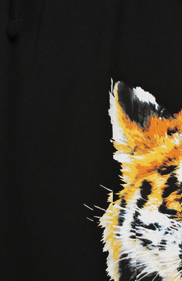 Детские хлопковые шорты MARCELO BURLON KIDS OF MILAN черного цвета, арт. B/MB/3250/0010 | Фото 3 (Материал внешний: Хлопок; Статус проверки: Проверена категория; Мальчики Кросс-КТ: Шорты-одежда; Нос: Не проставлено)