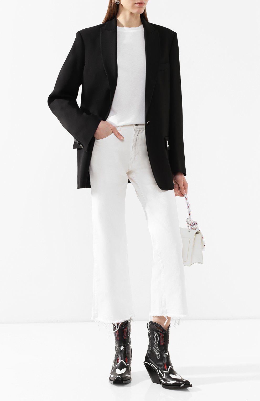 Жакет OFF-WHITE черного цвета по цене 114500 руб., арт. 0WEF032R205150681000, фото 2 Жакет OFF-WHITE, арт. 0WEF032R205150681000, фото 2