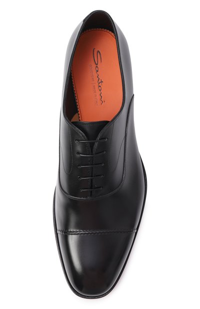 Кожаные оксфорды adrian SANTONI черного цвета по цене 140500 руб., арт. MCAG19231MC3HVVD, фото 5 Кожаные оксфорды adrian SANTONI, арт. MCAG19231MC3HVVD, фото 5