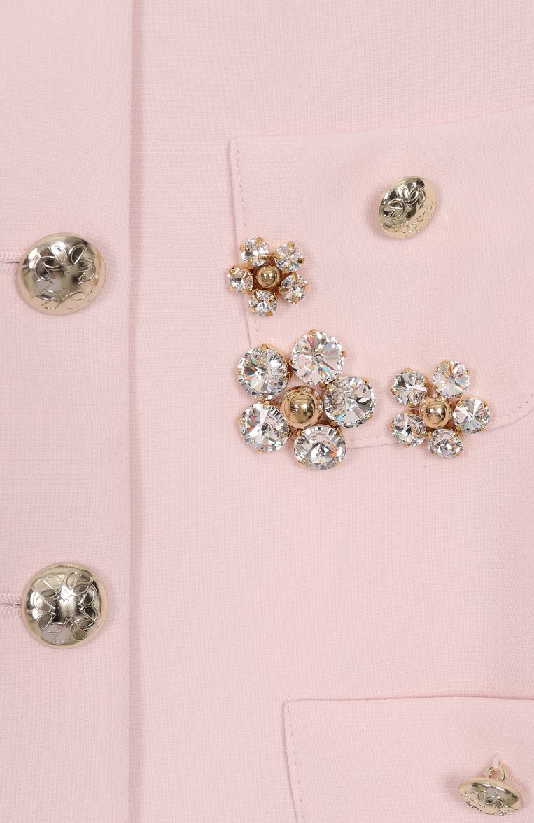 Детский жакет ELIE SAAB JUNIOR светло-розового цвета, арт. EFGC010 TS0802 | Фото 3 (Рукава: Длинные; Материал внешний: Синтетический материал; Девочки Кросс-КТ: Жакет-одежда; Автоматизация ТО: Проставлено; Автоматизация состава: Проставлено; Ростовка одежда: 13 - 15 лет | 158 см, 6 лет | 116 см, 8 лет | 128 см, 10 - 11 лет | 140 - 146см, 12 лет | 152 см)