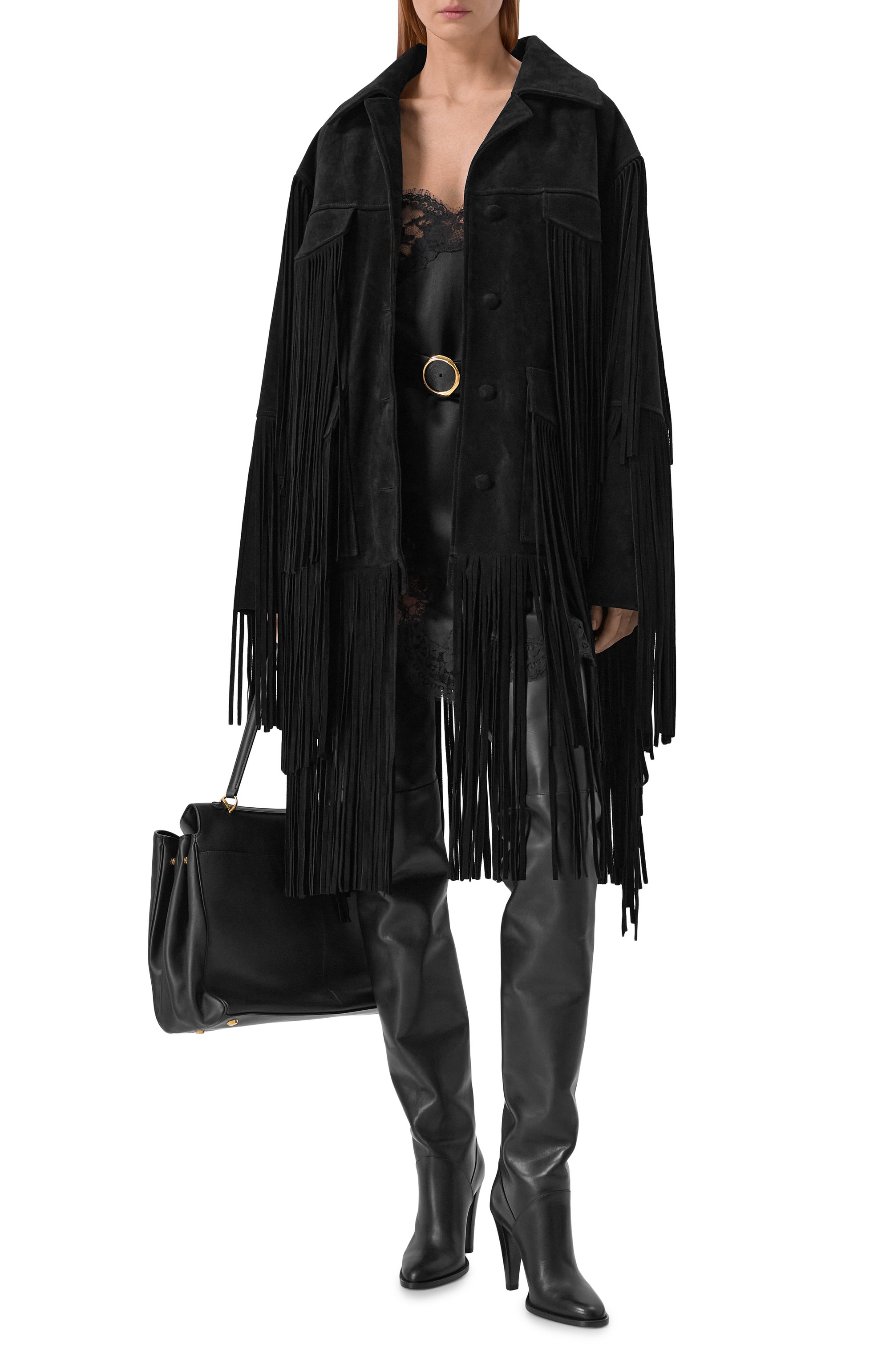 Замшевая куртка DOLCE & GABBANA черного цвета по цене 1180000 руб., арт. F27GZL/HULYF, фото 2 Замшевая куртка DOLCE & GABBANA, арт. F27GZL/HULYF, фото 2