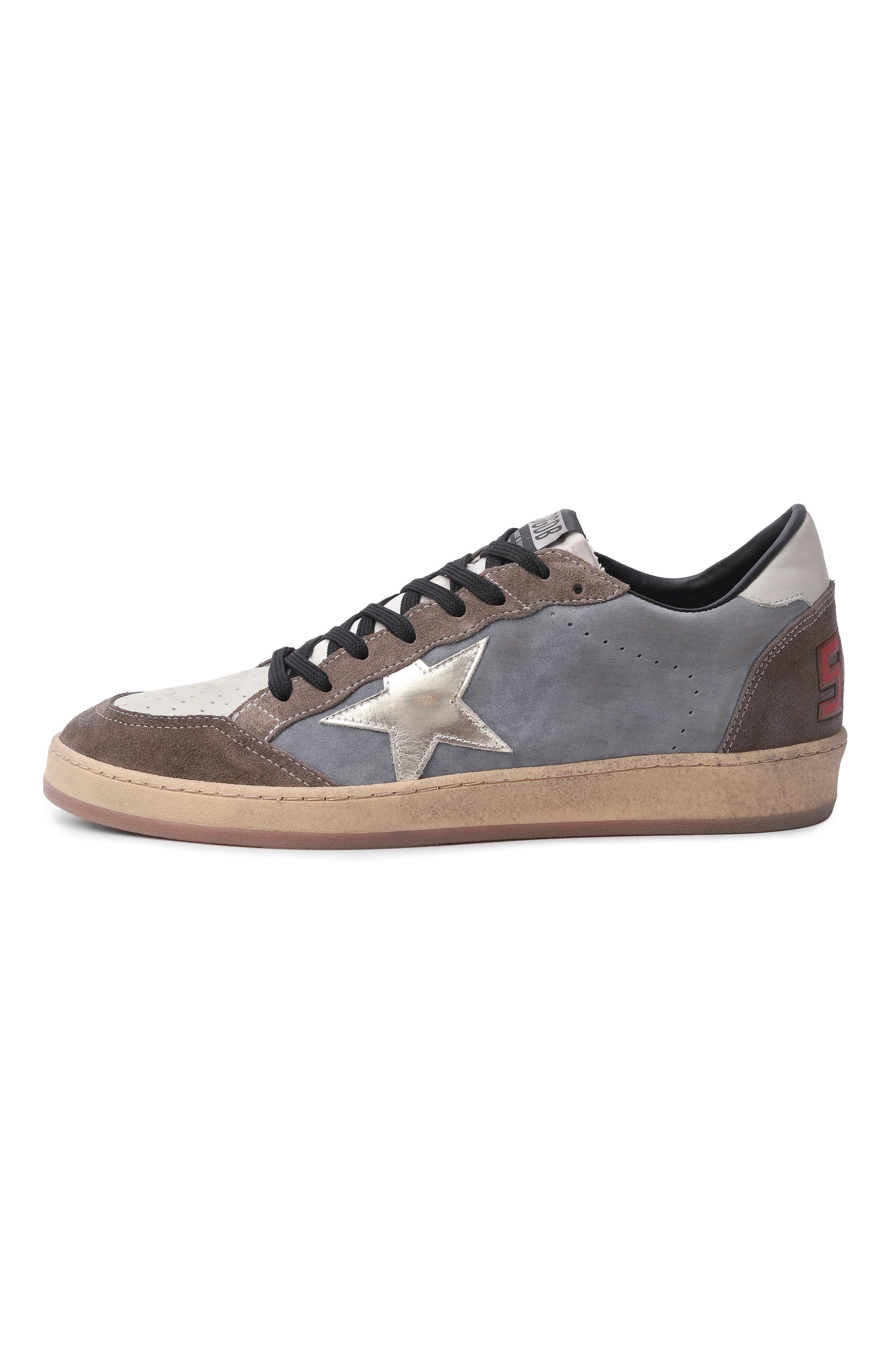 Замшевые кеды ball star GOLDEN GOOSE DELUXE BRAND, арт. GMF00117.F007496, фото 4