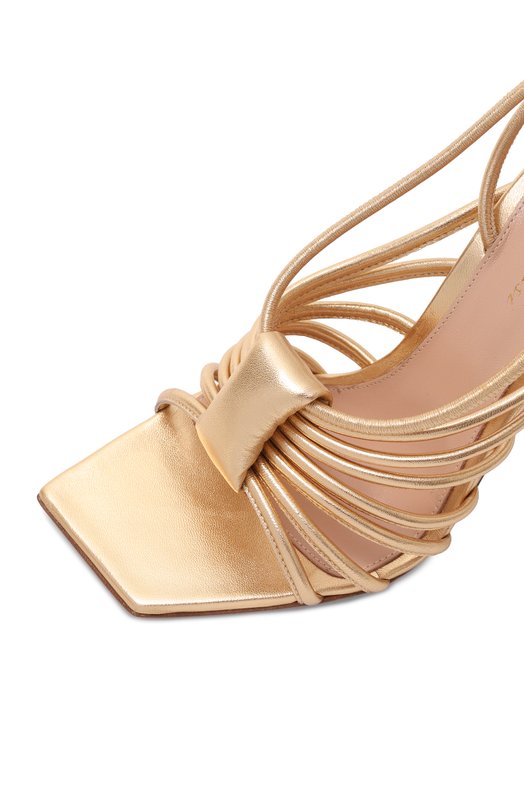 Кожаные босоножки Hellen 105 Gianvito Rossi G32488.15RIC.NPSMEK0 Золотой  G32488.15RIC.NPSMEK0 Фото 7