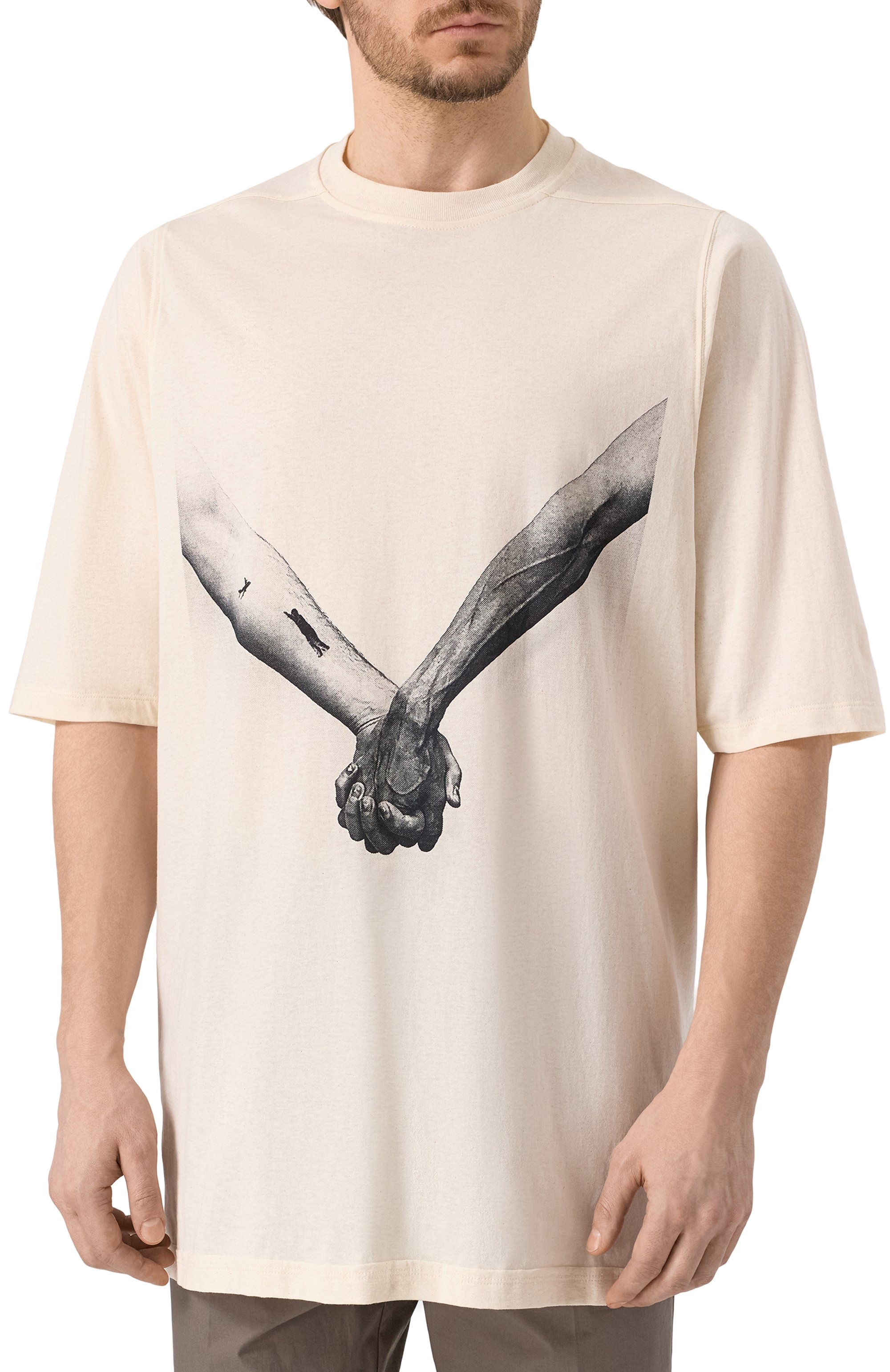 Хлопковая футболка RICK OWENS, арт. RR01E5238/JNCP3, фото 3