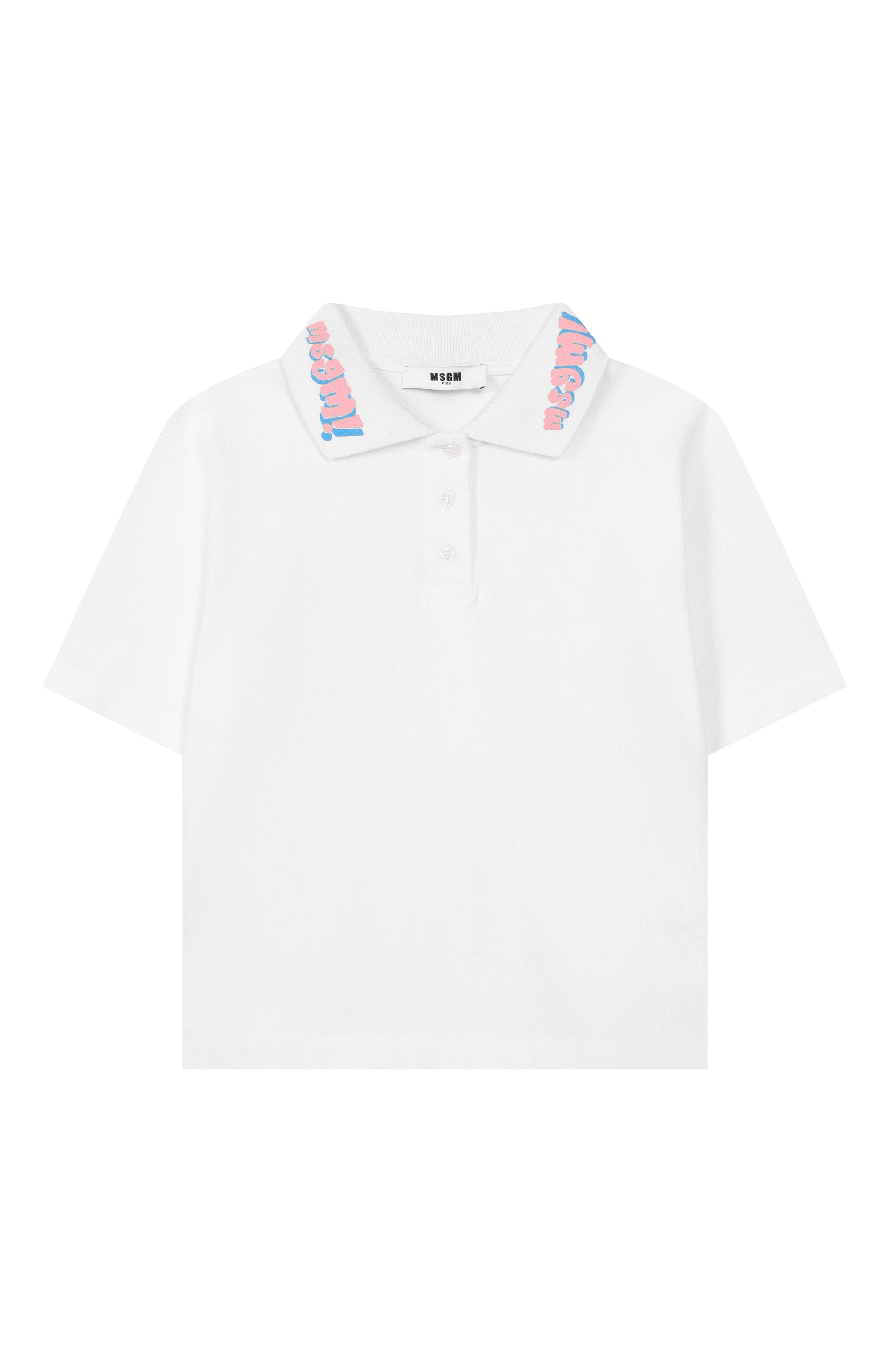 Хлопковое поло MSGM KIDS, арт. S6MSJGP0127, фото 1