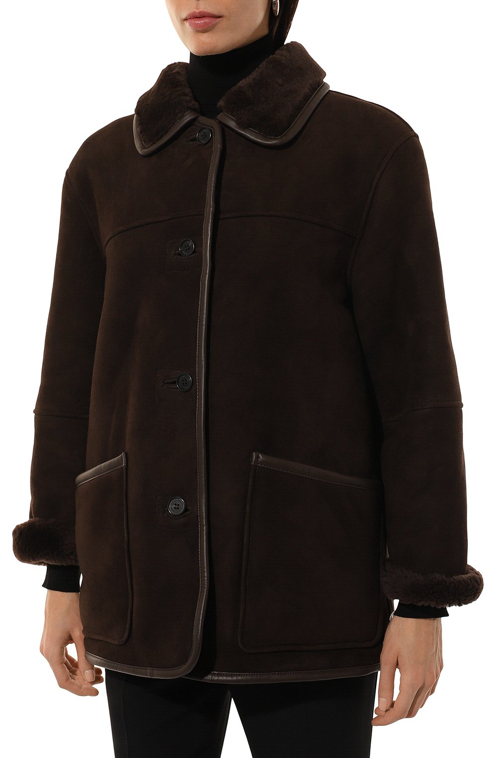 Дубленка из овчины DUNST темно-коричневого цвета по цене 156000 руб., арт. UDJU4D221W2, фото 3 Дубленка из овчины DUNST, арт. UDJU4D221W2, фото 3