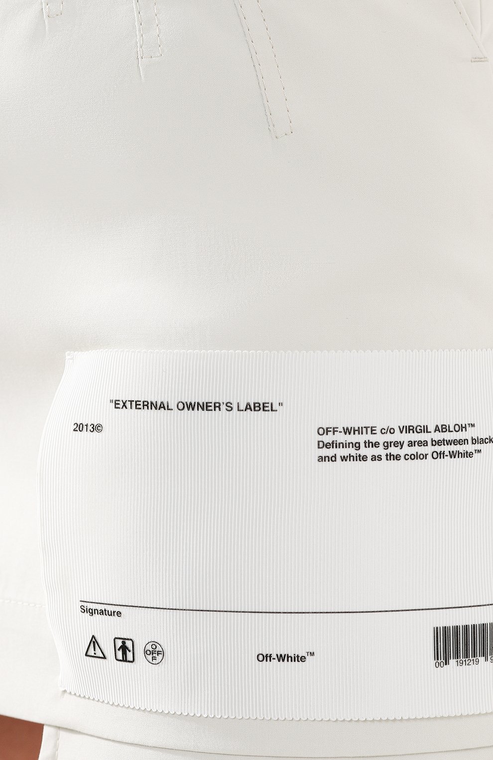 Хлопковая юбка OFF-WHITE белого цвета по цене 38500 руб., арт. 0WCC073S19C920440100, фото 5 Хлопковая юбка OFF-WHITE, арт. 0WCC073S19C920440100, фото 5