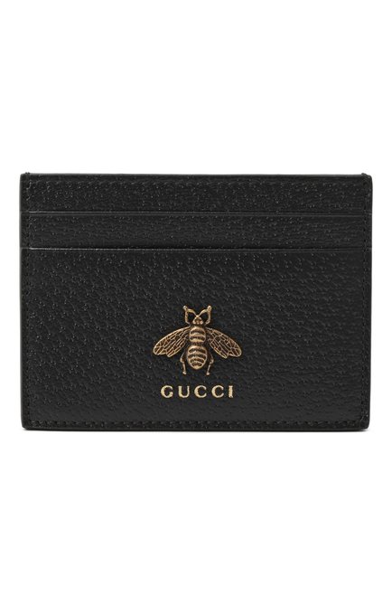 Мужской кожаный чехол для кредитных карт animalier GUCCI, арт. 523685/DJ20T