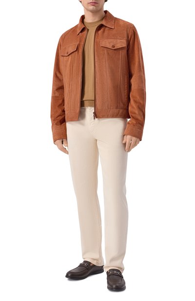 Мужские кожаные лоферы KITON, арт. USSA316N0109808