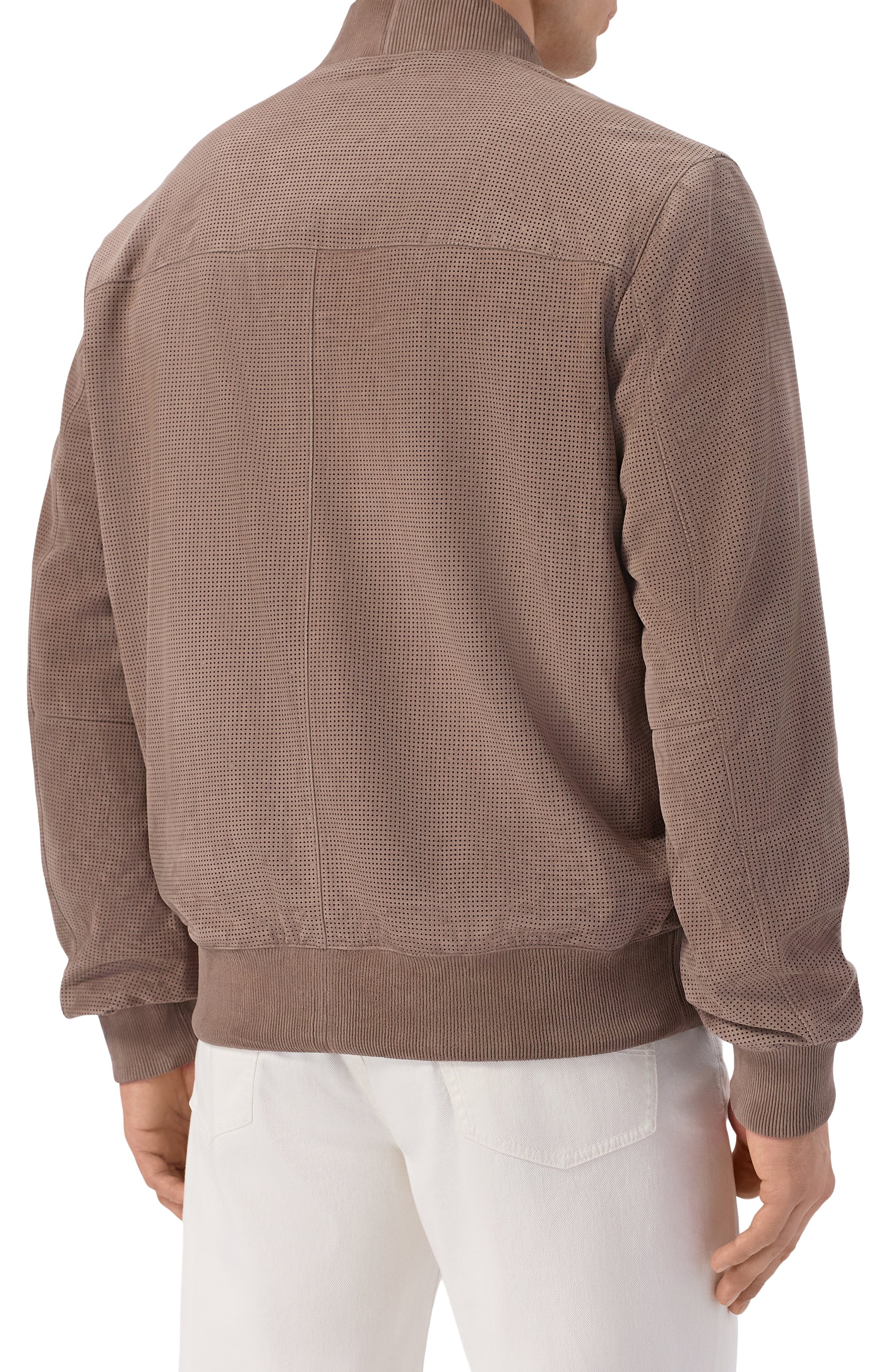 Замшевый бомбер MVST, арт. M26.2PM.L026/METIS SUEDE/PERF0RATED 6MM, фото 4