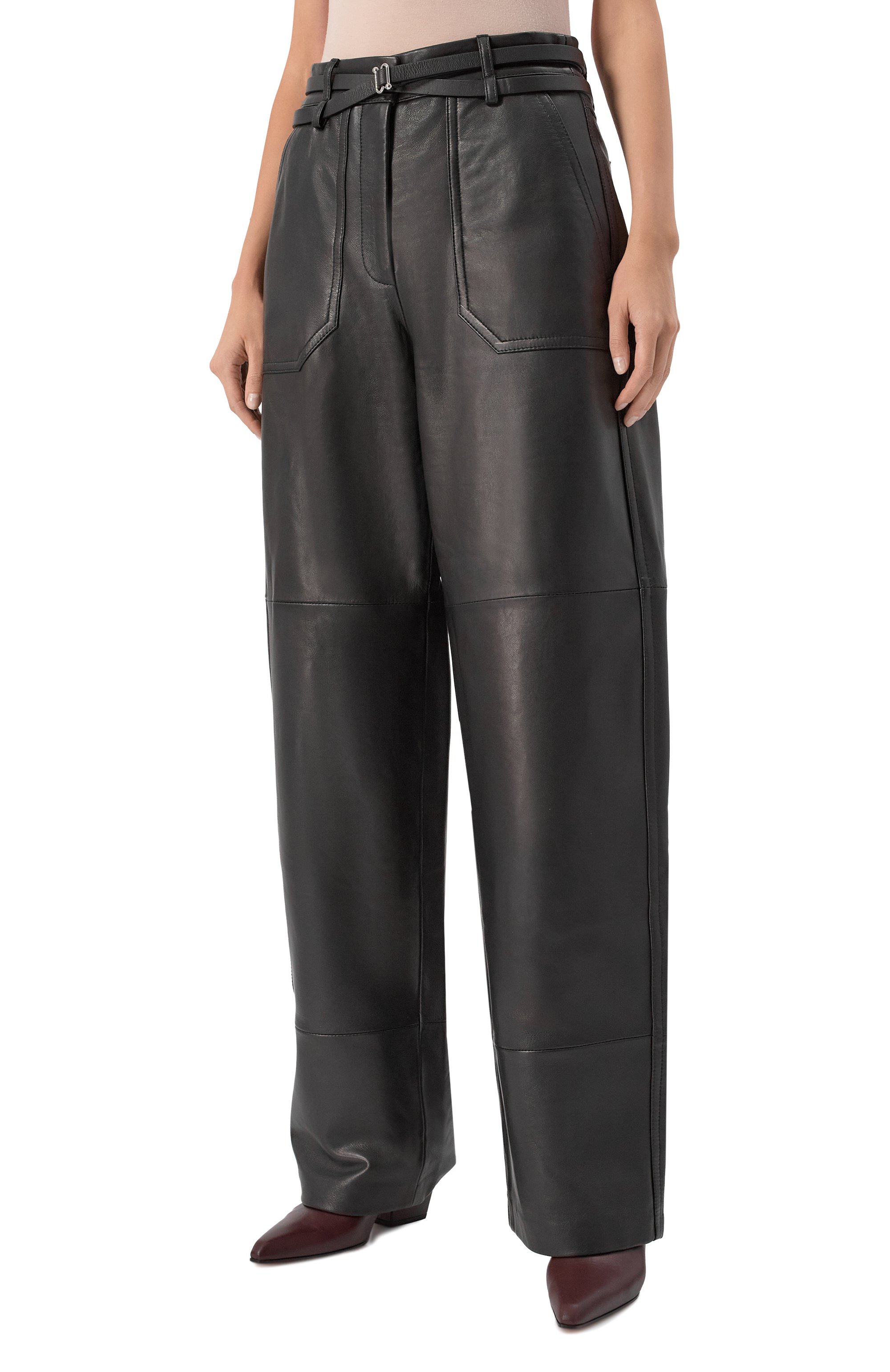 Кожаные брюки SPORTMAX, арт. GARB0, фото 3