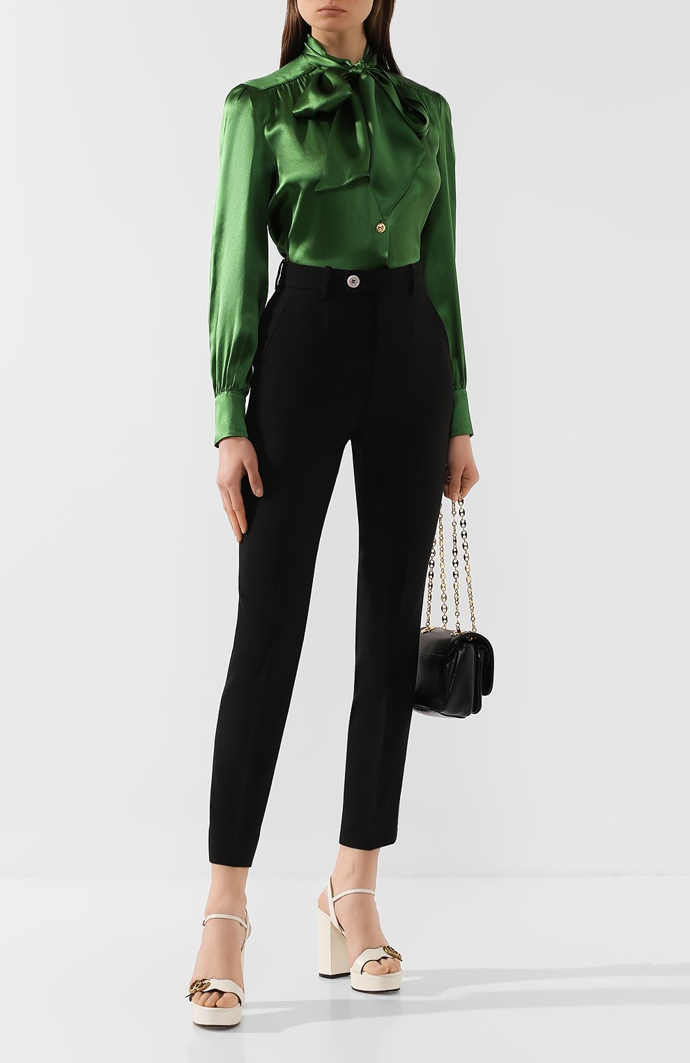 Блузка из смеси шелка и вискозы GUCCI, арт. 595160/ZIM67, фото 2