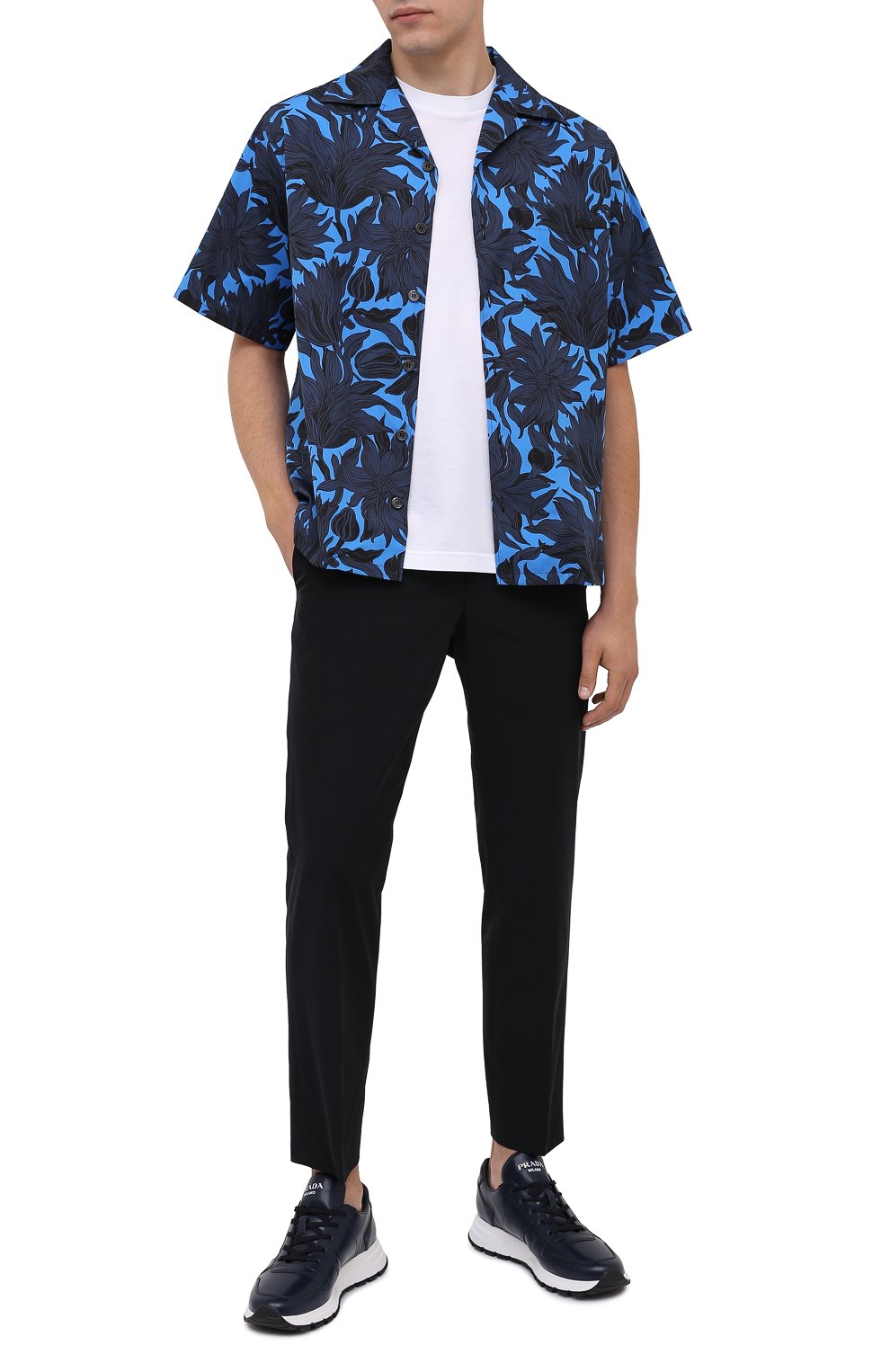 Кожаные кроссовки PRADA, арт. 4E3463-B4L-F073A-G000, фото 2